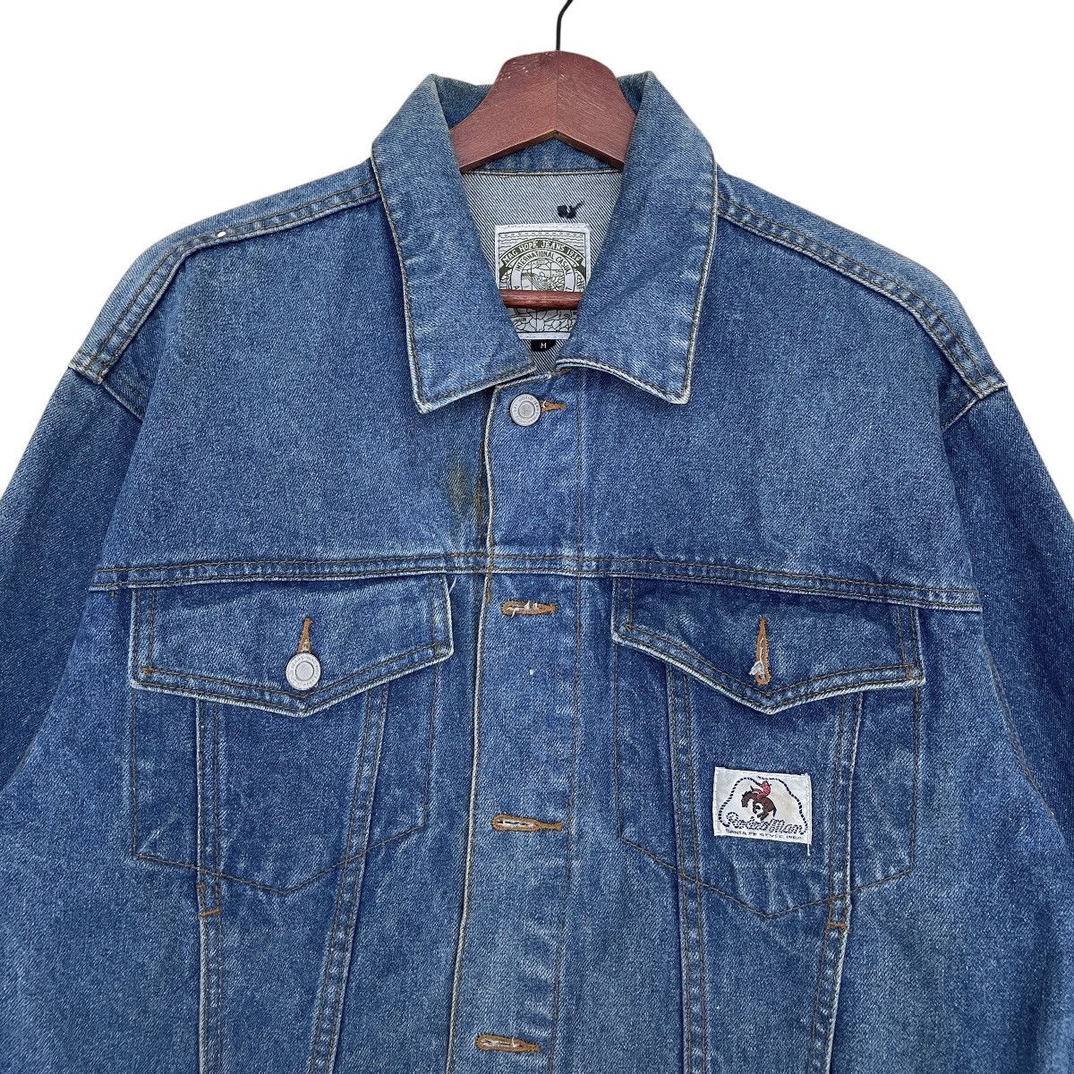 Japanese Brand × Vintage Vintage Japanese Brand Mac Nope Trucker Denim Jacket 1990s Size US M / EU 48-50 / 2 - 7 Thumbnail