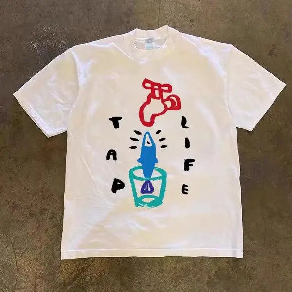 Japanese Brand Simple Personalized Printed Loose XL Short Sleeve T-Shirt Size US M / EU 48-50 / 2 - 1 Thumbnail
