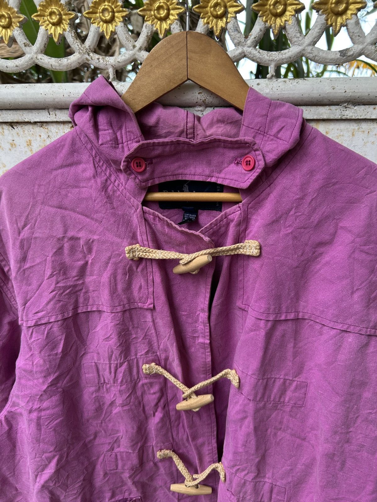 Vintage Vintage 80s-90s Polo Ralph Lauren Toggle Hoodie Sun Faded Size US L / EU 52-54 / 3 - 2 Thumbnail