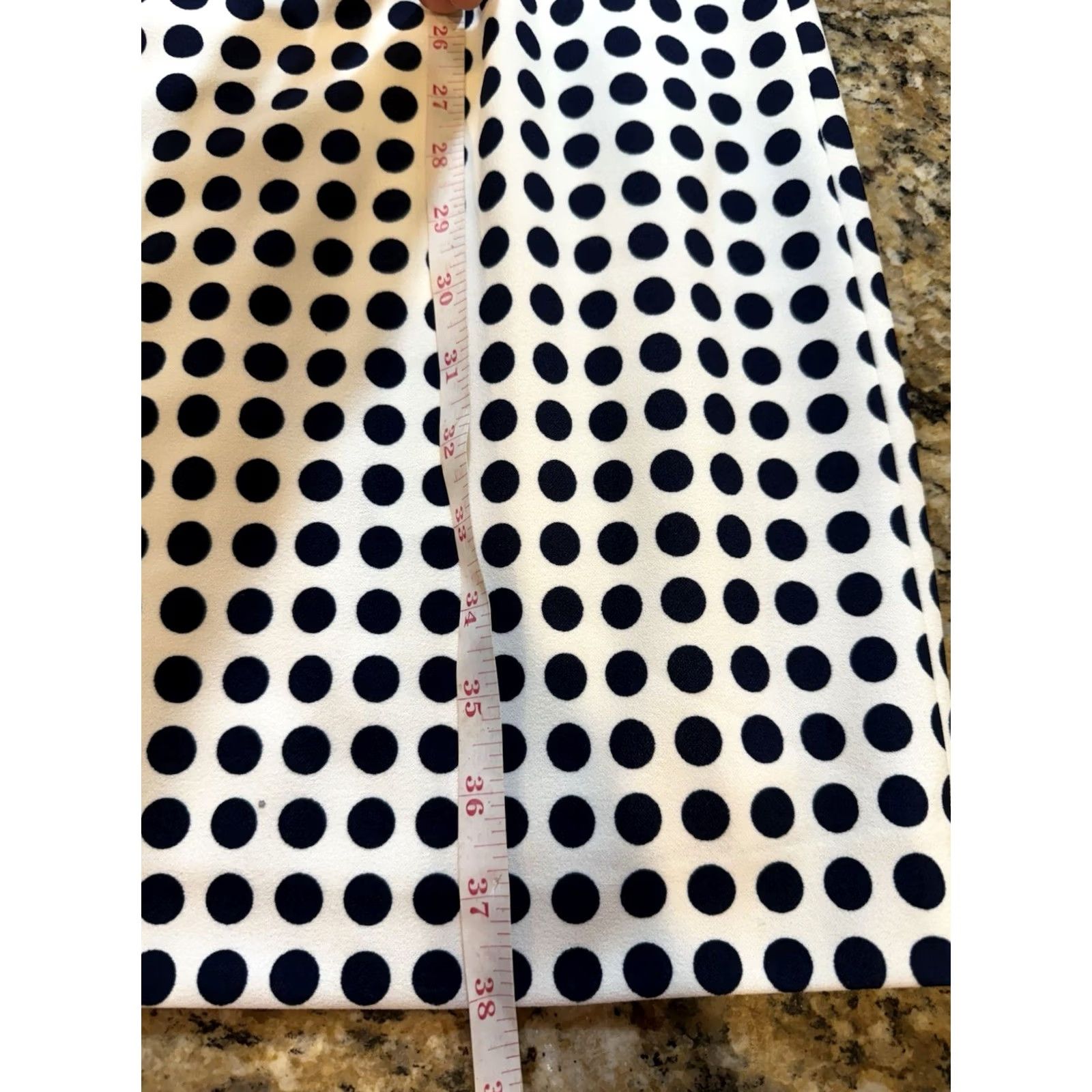 Karl Lagerfeld Karl Lagerfeld Paris Women’s Dress Polka Dot Puff Sleeve Knee Length White Navy sz 14 Womens Size XL / US 12-14 / IT 48-50 - 5 Thumbnail