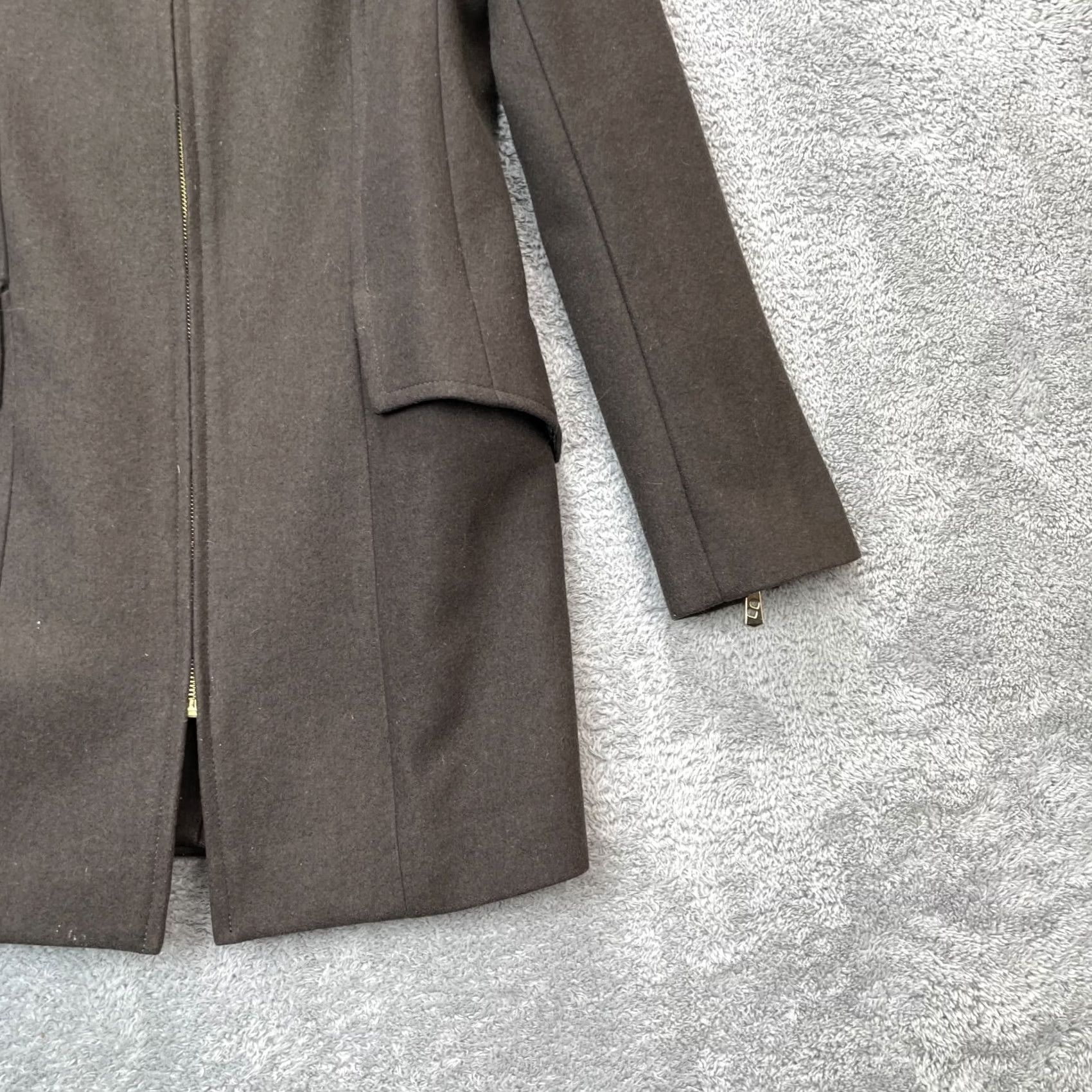 Buffalo David Bitton Buffalo David Bitton Jacket - Womens Medium Brown Wool Blend Double Collar Coat Size M / US 6-8 / IT 42-44 - 6 Thumbnail