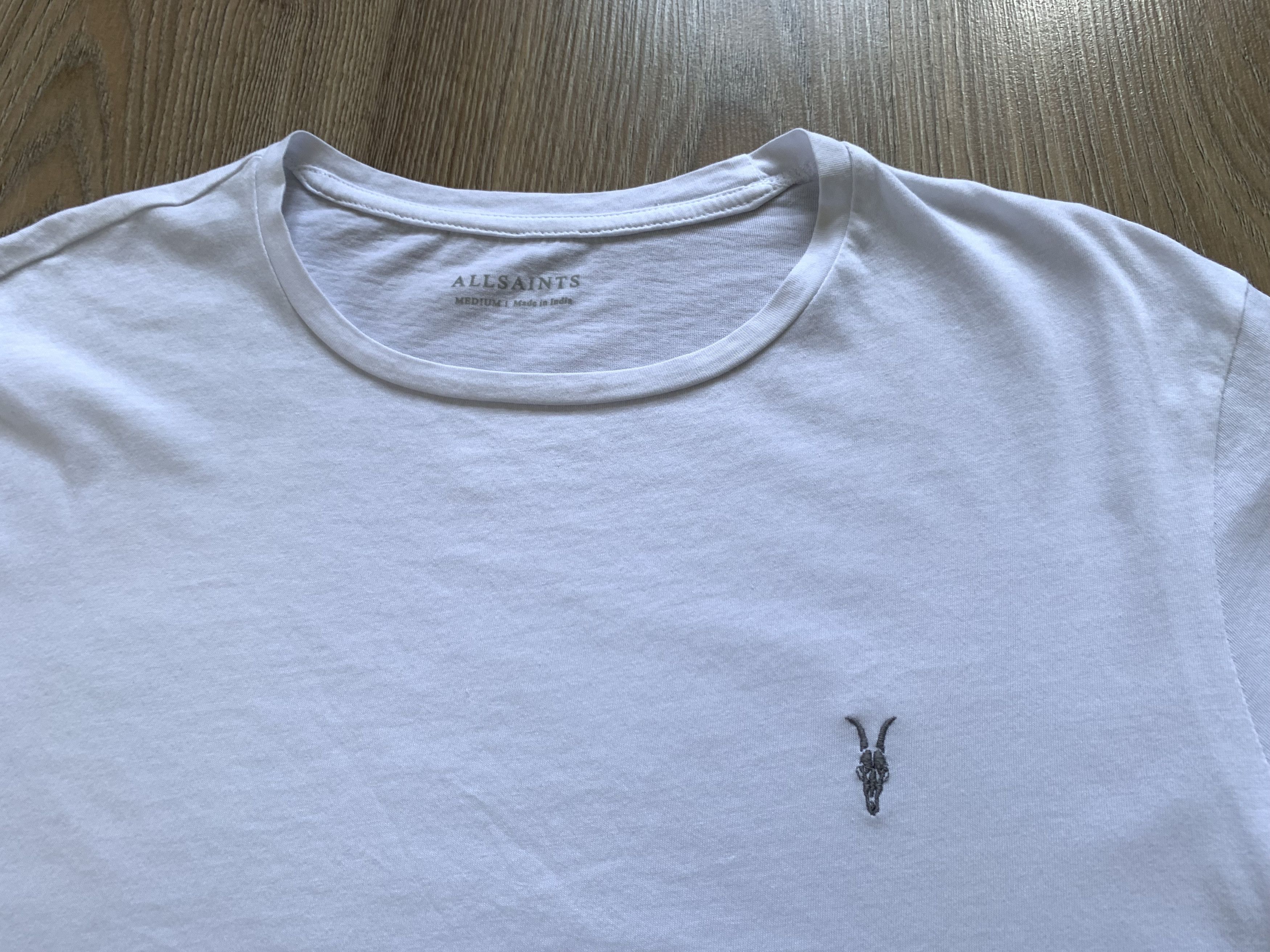 Allsaints Allsaints White Basic Cotton T Shirt Size US M / EU 48-50 / 2 - 4 Thumbnail