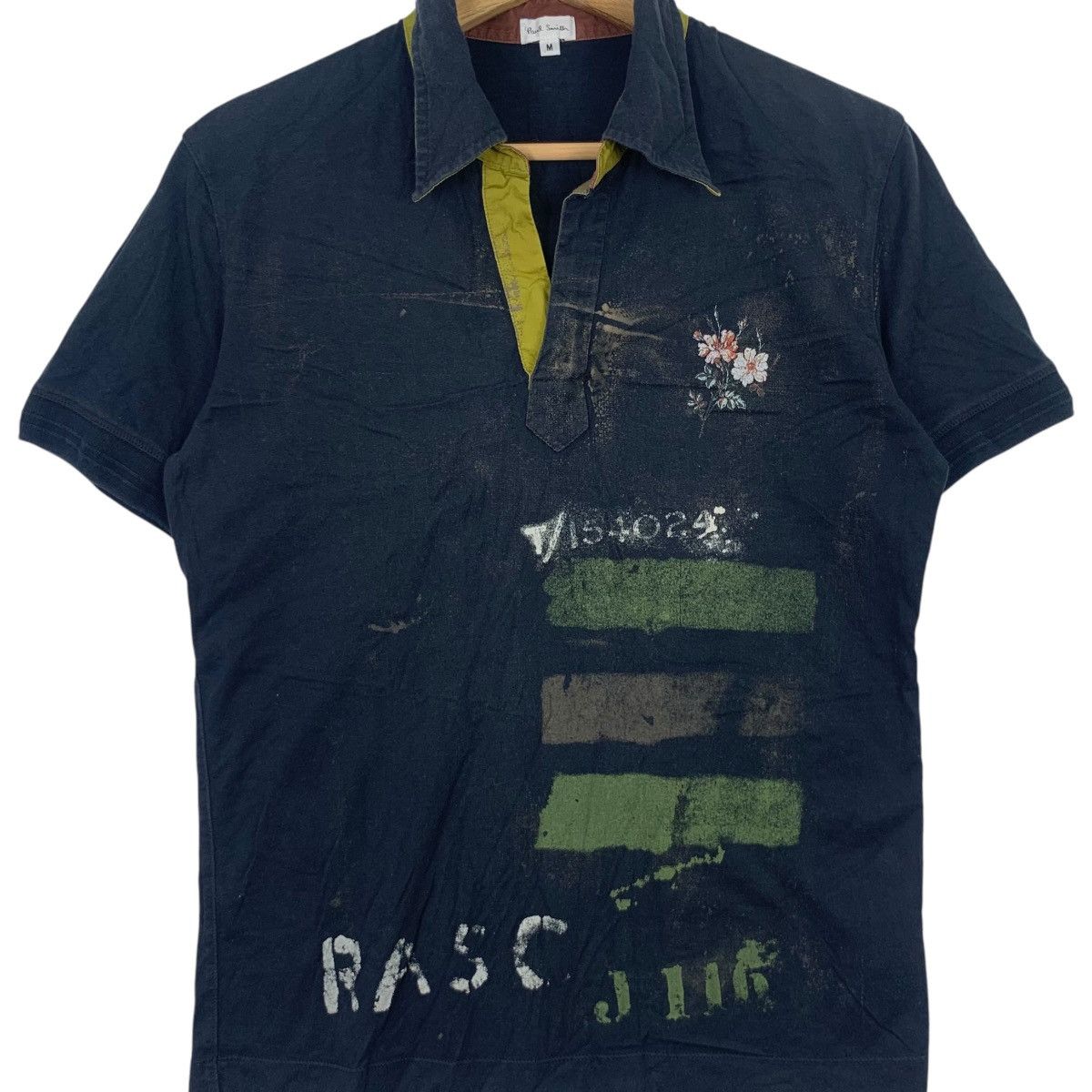 Paul Smith Vintage PAUL SMITH LONDON Floral Distress Design Polo Size M / US 6-8 / IT 42-44 - 3 Thumbnail