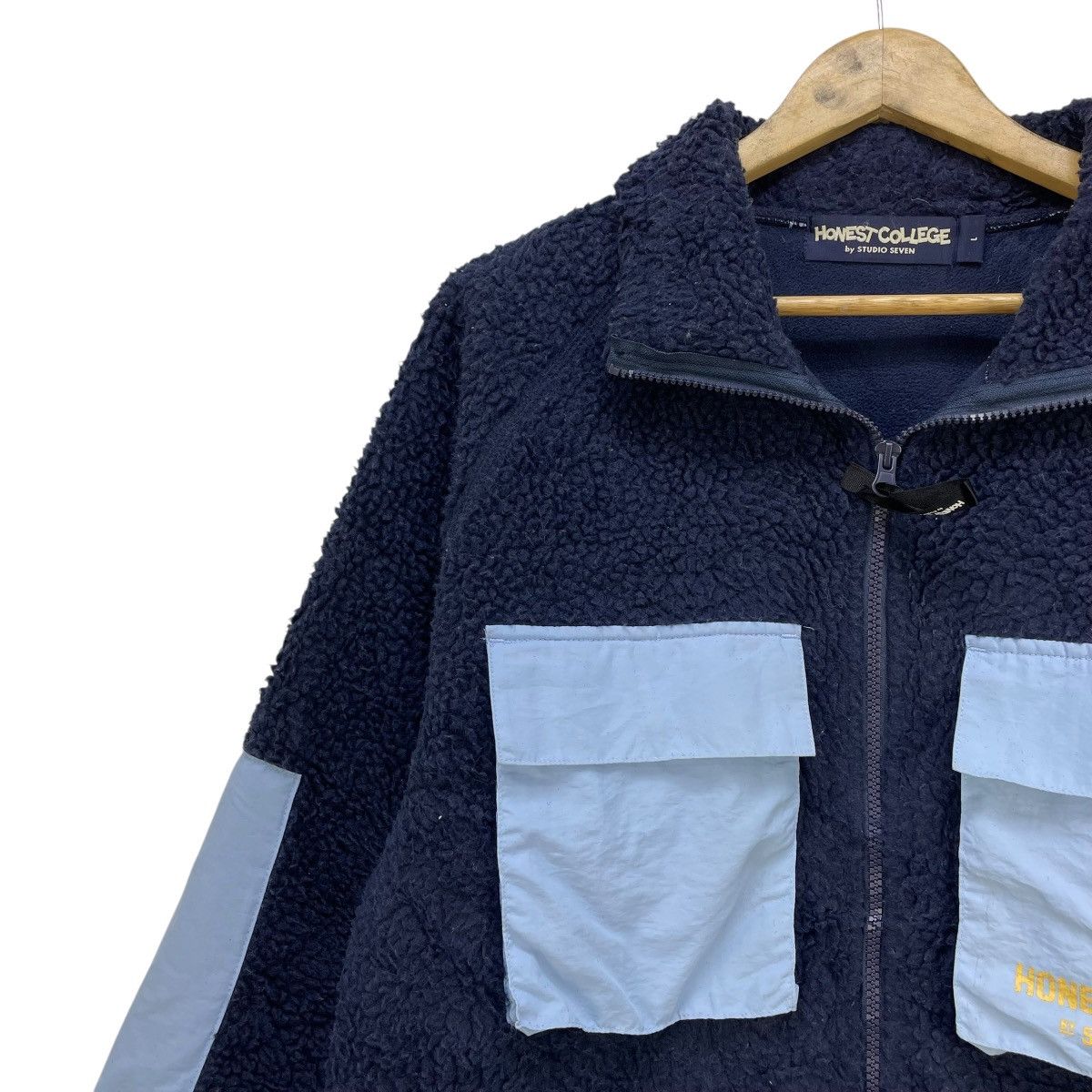 💥Vintage Honest By Studio Seven Fleece Navy Jacket