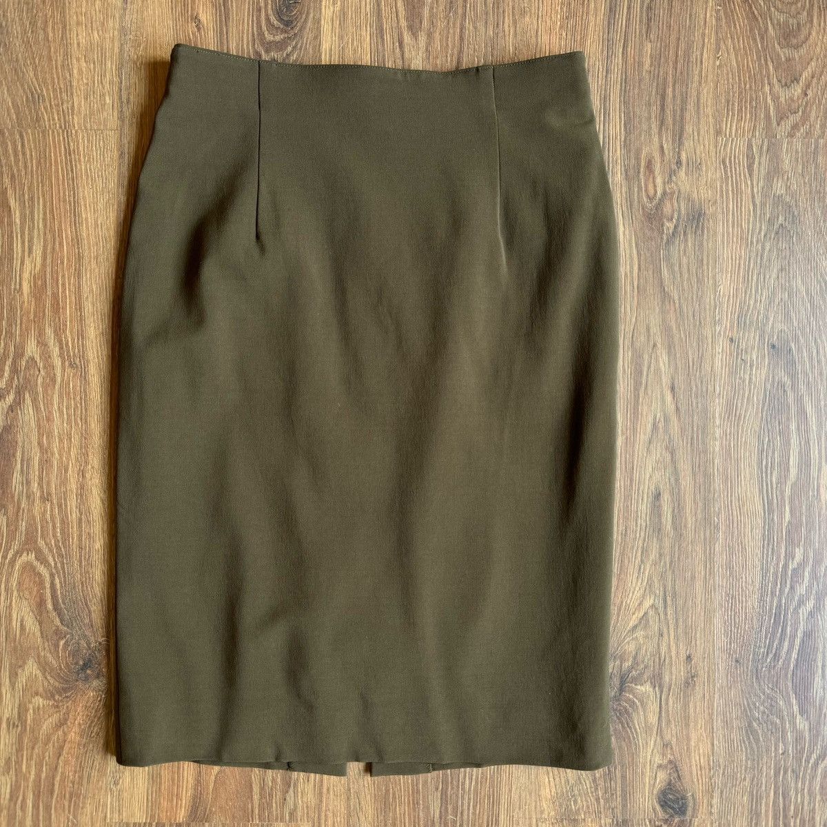 Jil Sander Vintage Jil Sander Skirt Pensil Midi Wool Blend Khaki 80s 90 Size 28" / US 6 / IT 42 - 1 Thumbnail