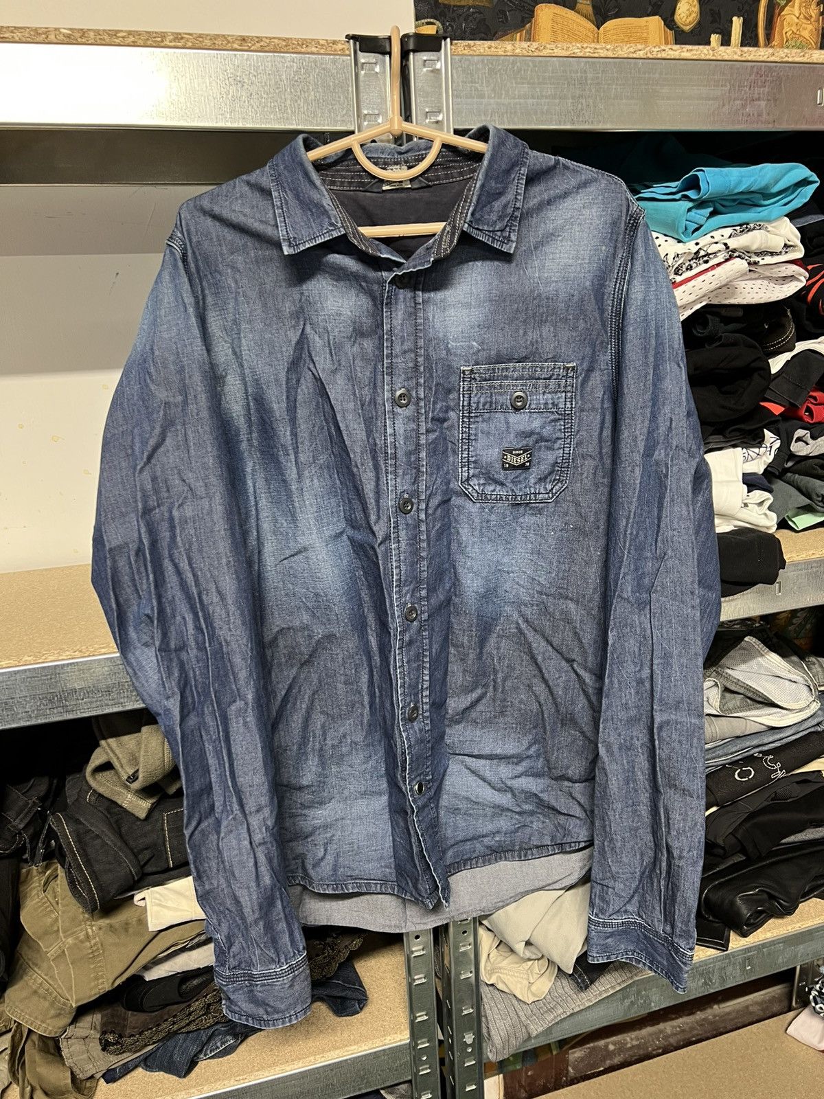 Diesel Vintage Diesel Denim Shirt Avant-Garde Western RRL Style Size US L / EU 52-54 / 3 - 5 Thumbnail