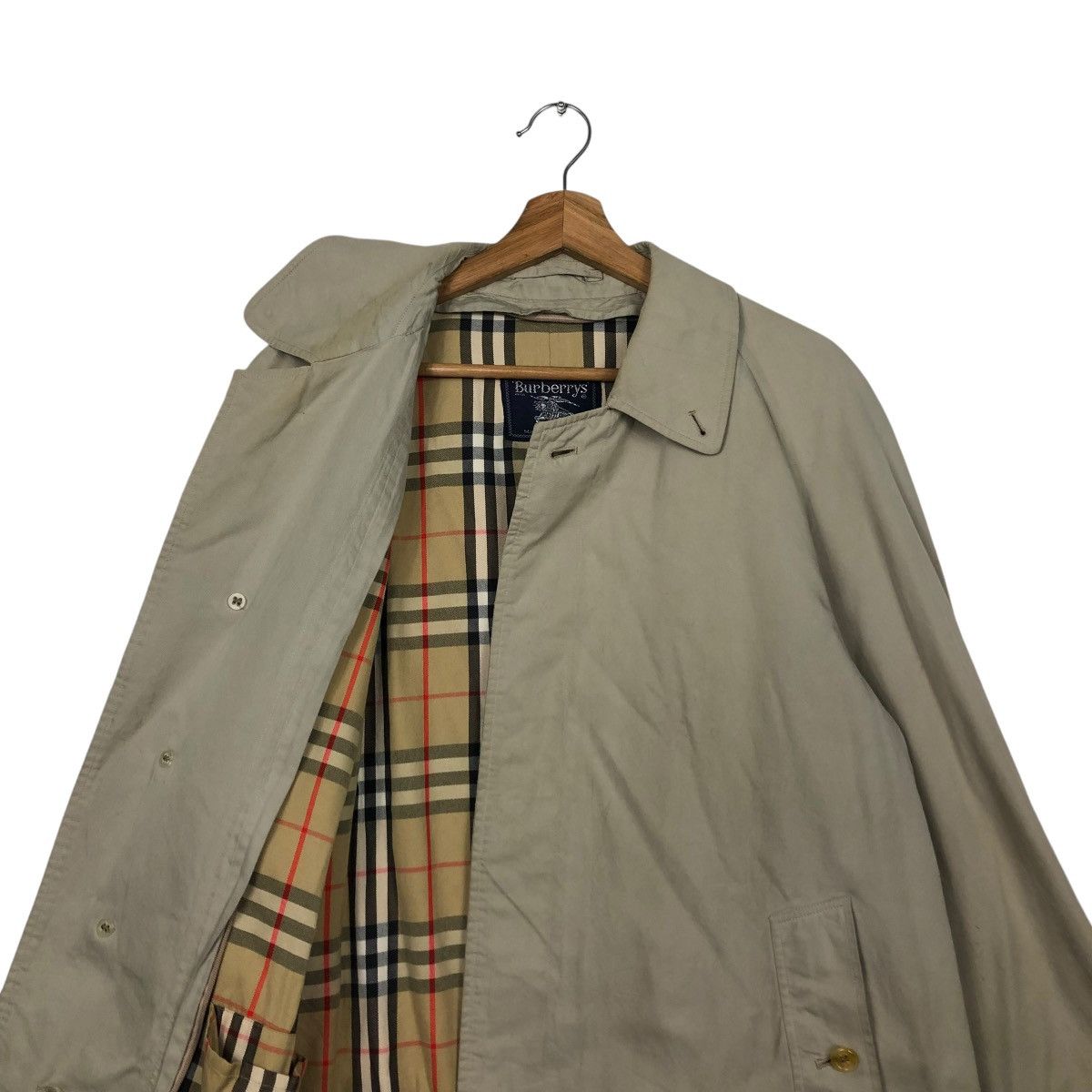 Burberry 🔥VINTAGE LONG JACKET BURBERRYS NOVA CHECK MADE IN ENGLAND Size US M / EU 48-50 / 2 - 15 Thumbnail
