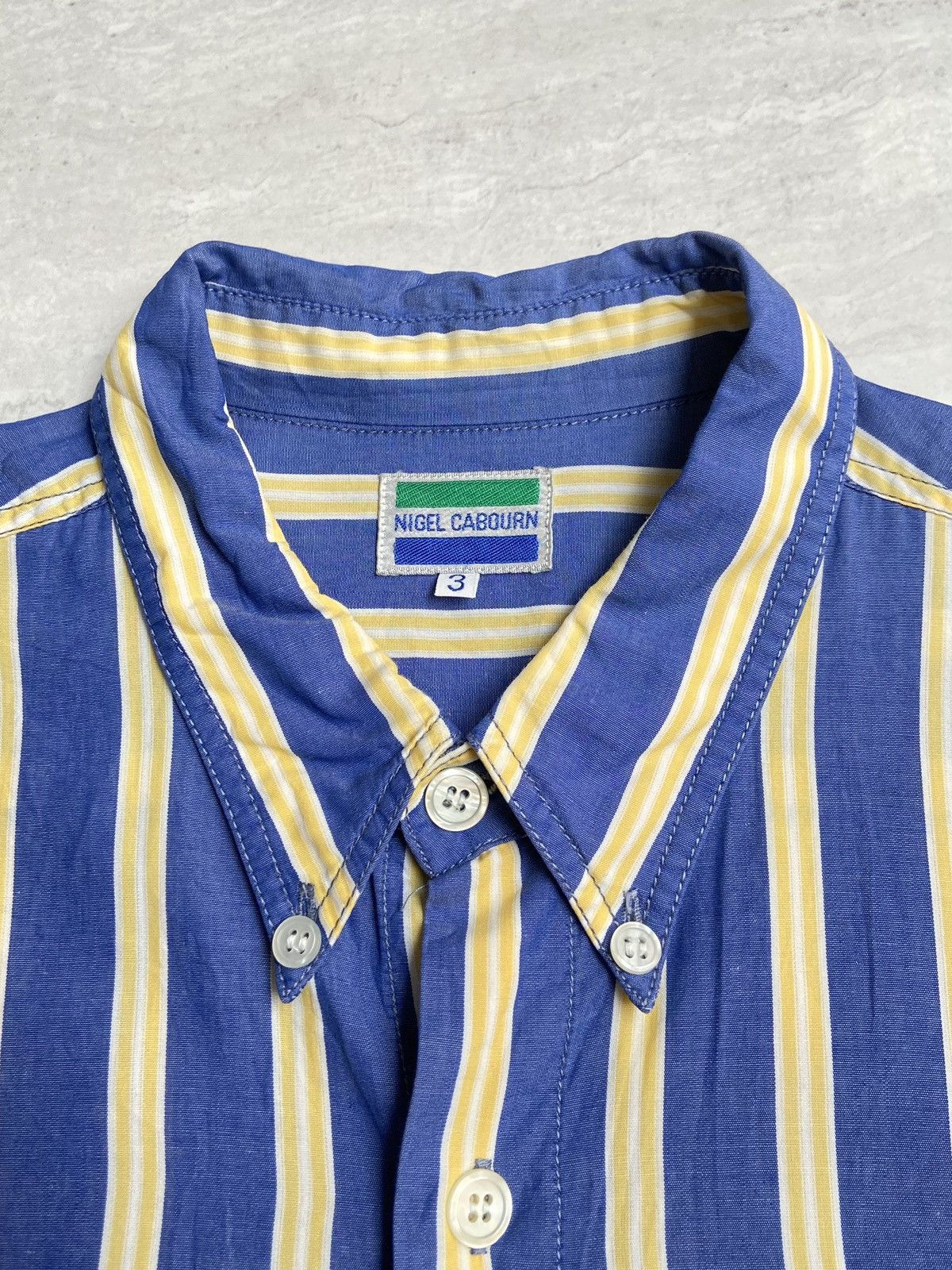 Nigel Cabourn NIGEL CABOURN Blue Striped Shirt Size US XL / EU 56 / 4 - 6 Thumbnail
