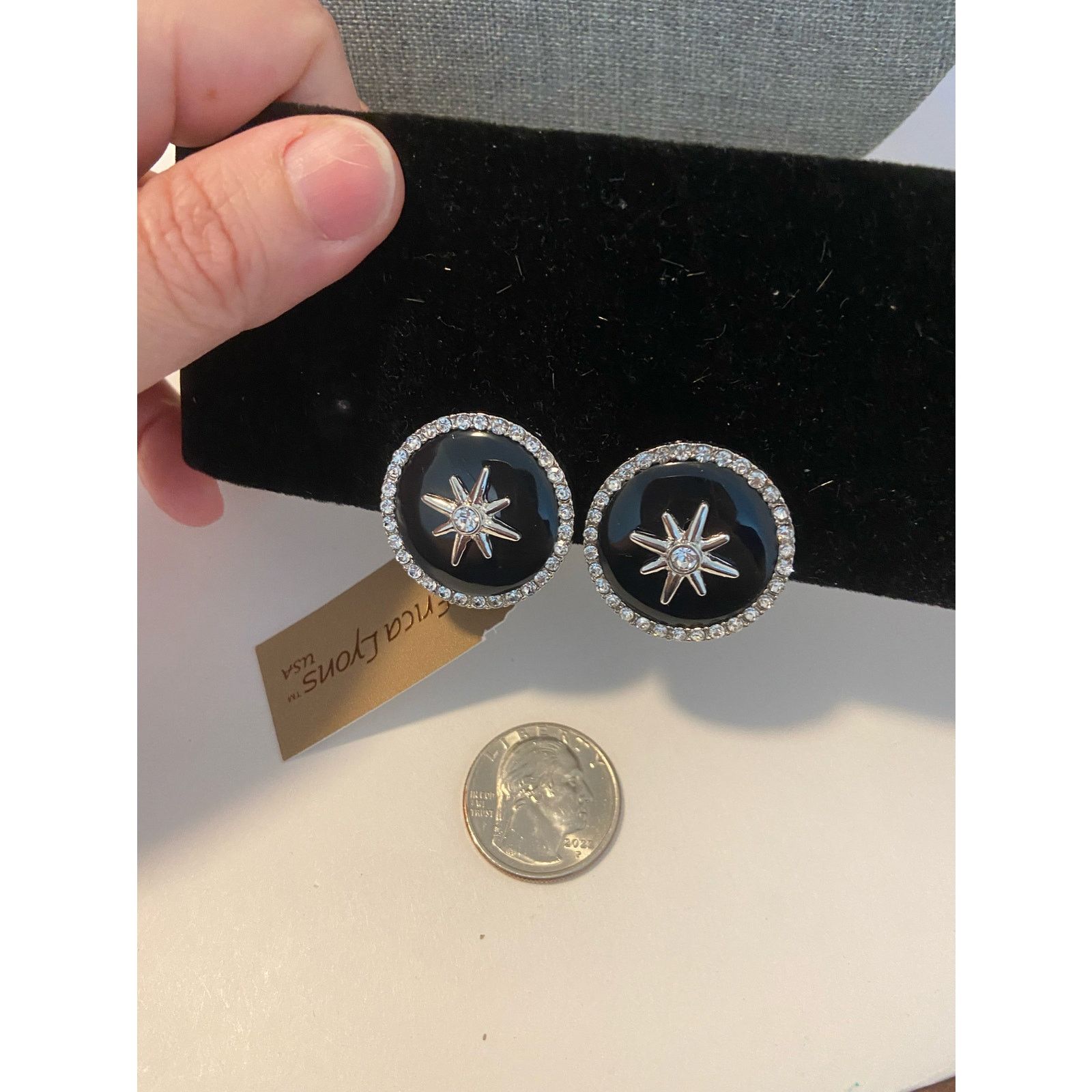 Other Star clip on earrings with rhinestone Size ONE SIZE - 3 Thumbnail