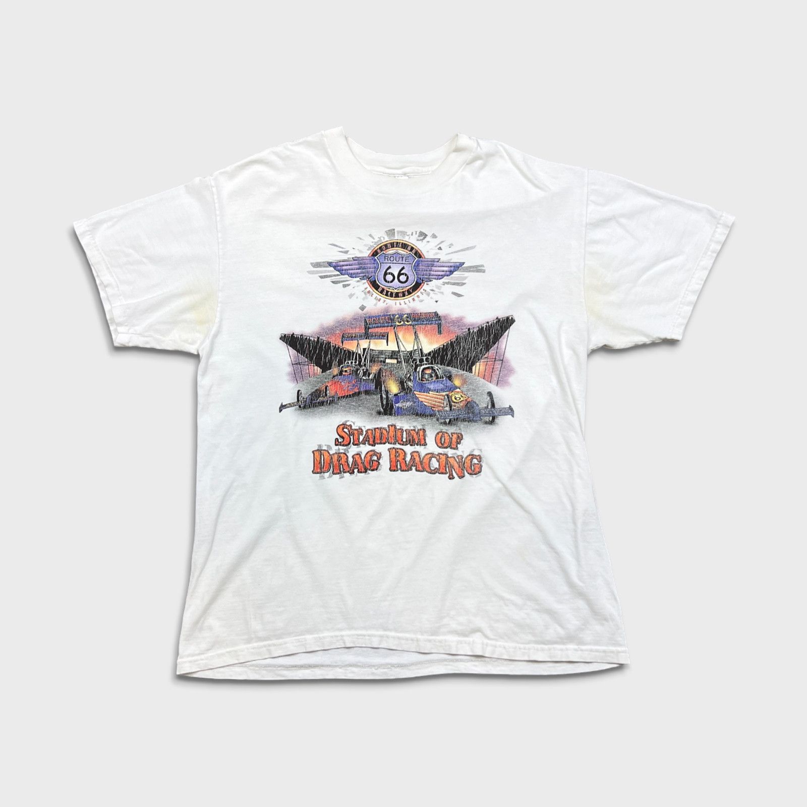 Hanes × NASCAR × Vintage Vintage 1998 Drag Racing T Shirt Large Inaugural Graphic Tee Size US L / EU 52-54 / 3 - 1 Thumbnail