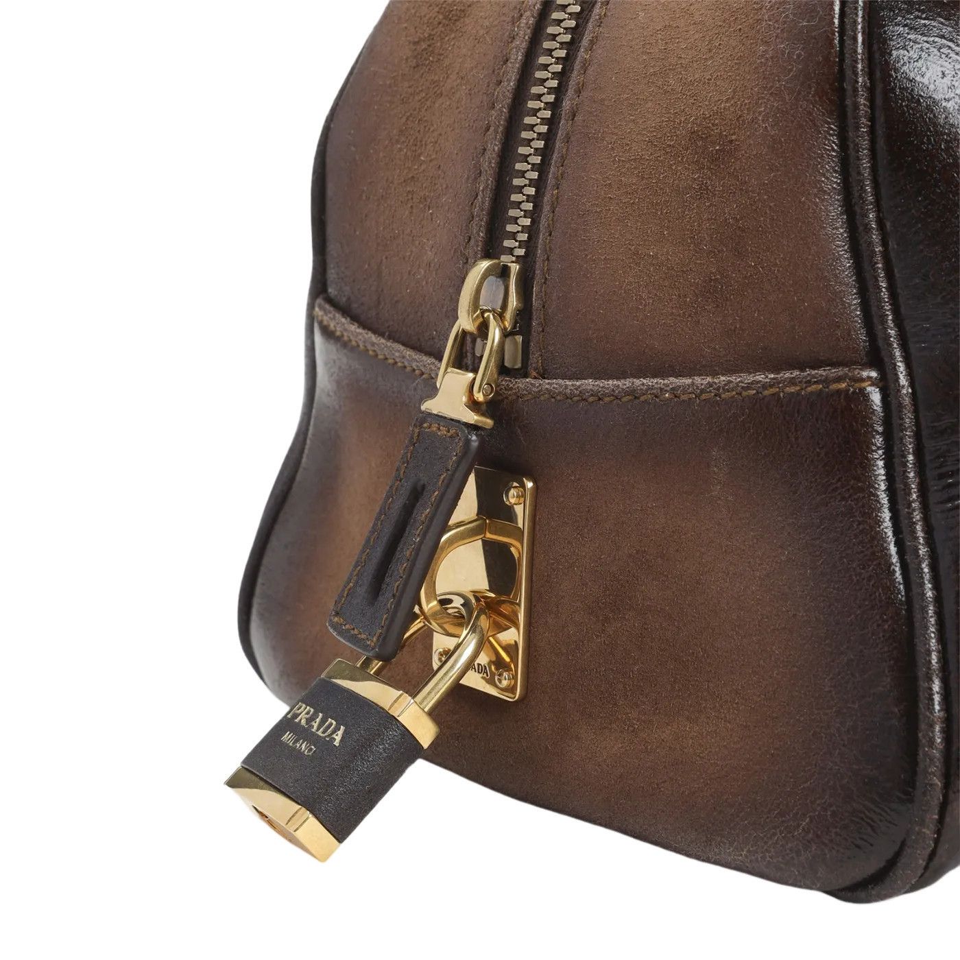 Prada PRADA Bowling Cocoa Brown Shoulder Bag New & Authentic Size ONE SIZE - 3 Thumbnail