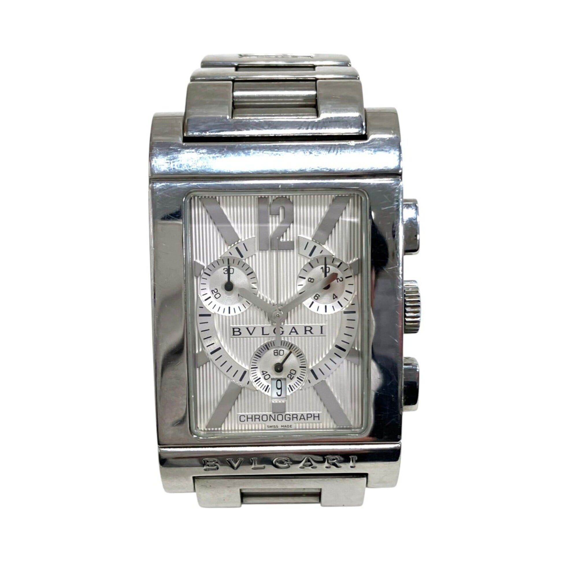 Bvlgari Bulgari BVLGARI Rettangolo watch, total weight 121g, stainless steel, quartz movement, silver dial, RTC49S Size ONE SIZE - 1 Thumbnail