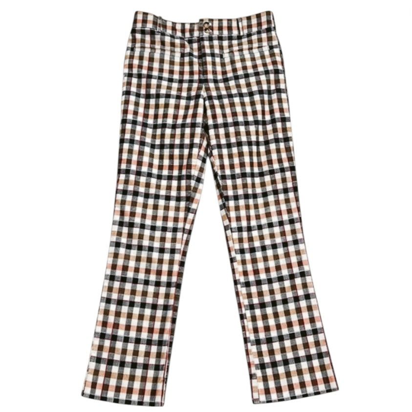 Anthropologie Anthropologie Checkered Corduroy Pants | Size 4 Size 27" / US 4 / IT 40 - 1 Thumbnail