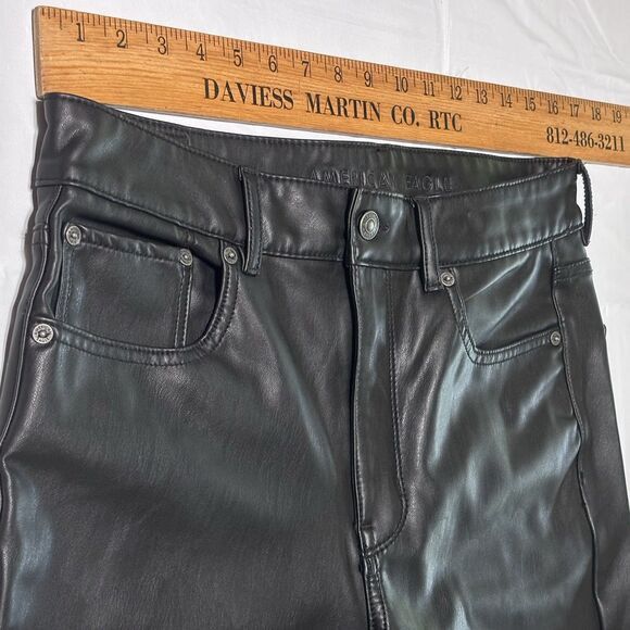 American Eagle Outfitters American Eagle Stretch Faux Leather Flare Pants Size 14 Long Size 36" / US 14 / IT 50 - 11 Thumbnail
