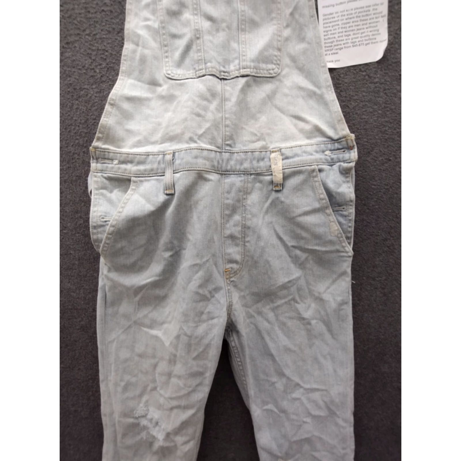 Vintage VINTAGE Unbranded Overalls Jumpsuit Women's Blue White 70s Hippy 32x28 Casual Mens or Womens? Size 24" / US 00 / IT 34 - 4 Thumbnail