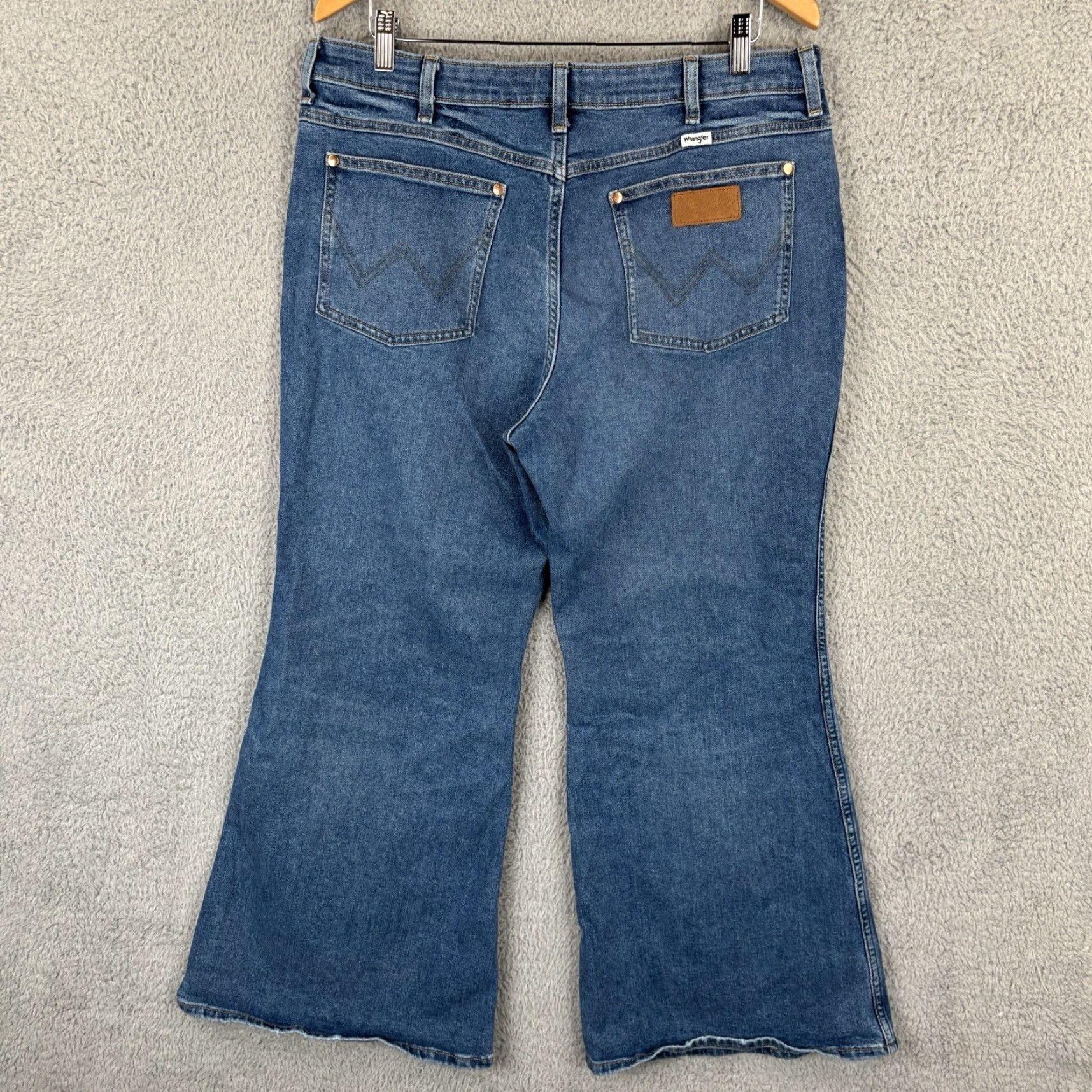 Wrangler Wrangler Women Wanderer 622 Denim Jeans 36x29 High Rise Flare Wide Leg Blue Jeans Size 25" / US 0 / IT 36 - 3 Thumbnail