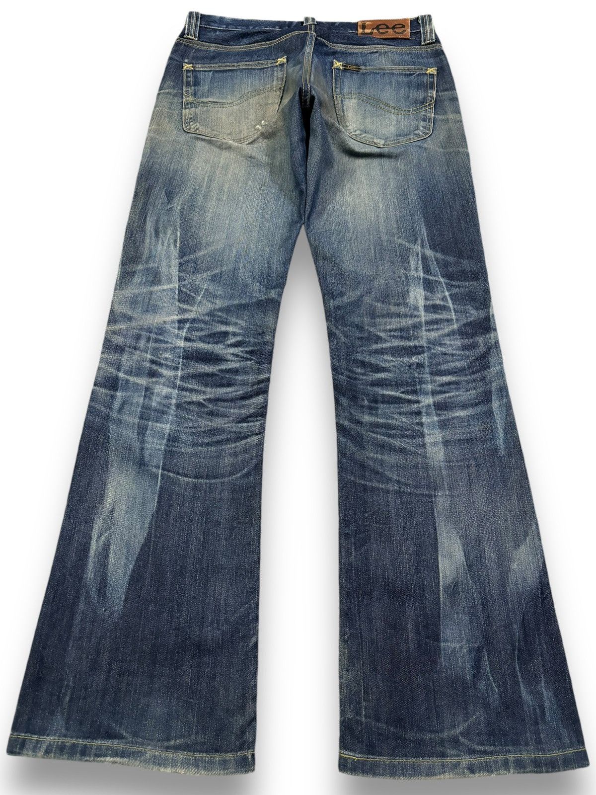Lee Vintage 90s Lee Riders Mud Wash Flare Distressed Jeans Size US 30 / EU 46 - 2 Thumbnail