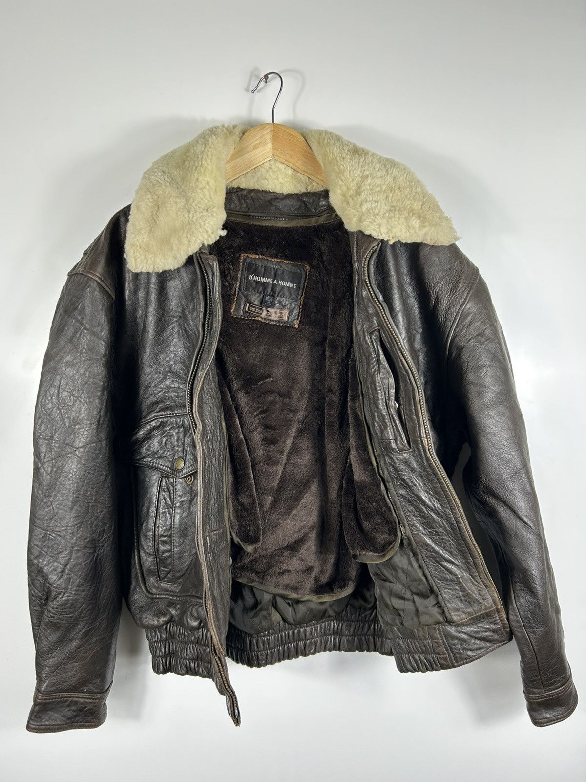 Leather ⚡️Vintage D’Homme A Homme A2 Leather Jacket Size US L / EU 52-54 / 3 - 9 Thumbnail