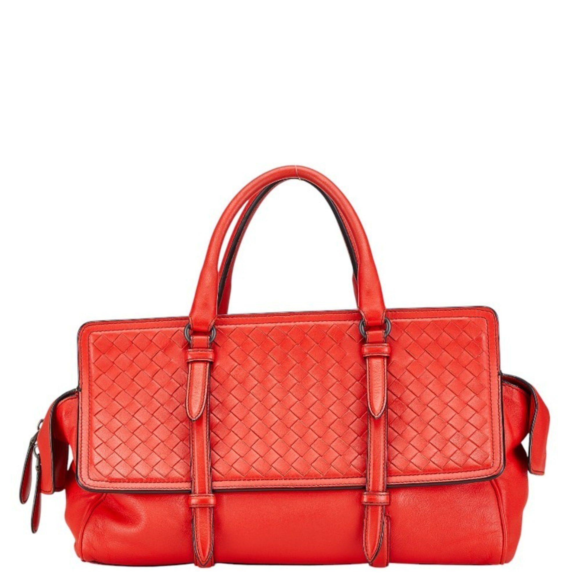 Bottega Veneta Bottega Veneta Intrecciato Handbag Red Leather Women's BOTTEGAVENETA Size ONE SIZE - 1 Thumbnail