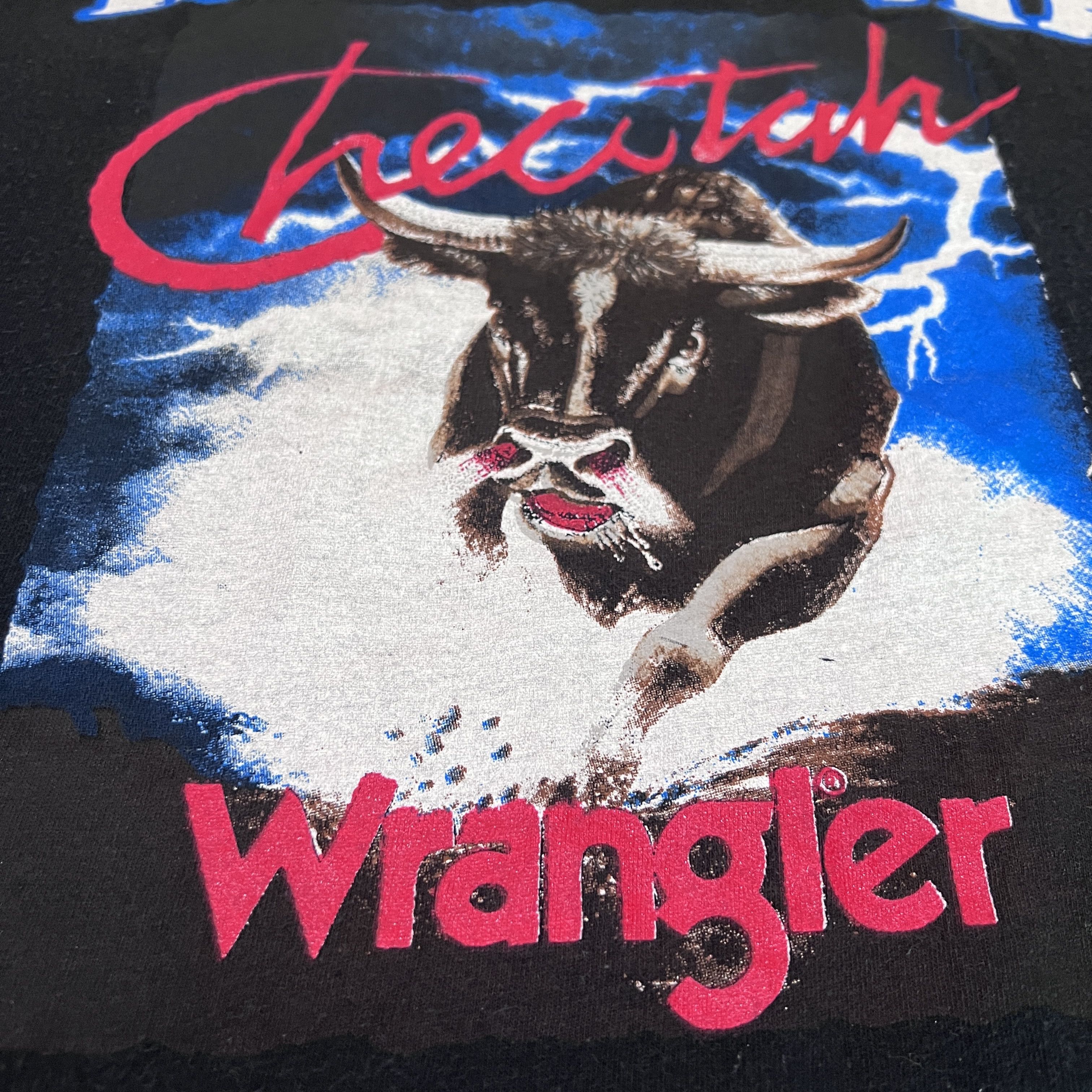 Vintage × Wrangler Vintage 90s Wrangler The Legend Checotah Bull Tee 2XL Size US XXL / EU 58 / 5 - 3 Thumbnail