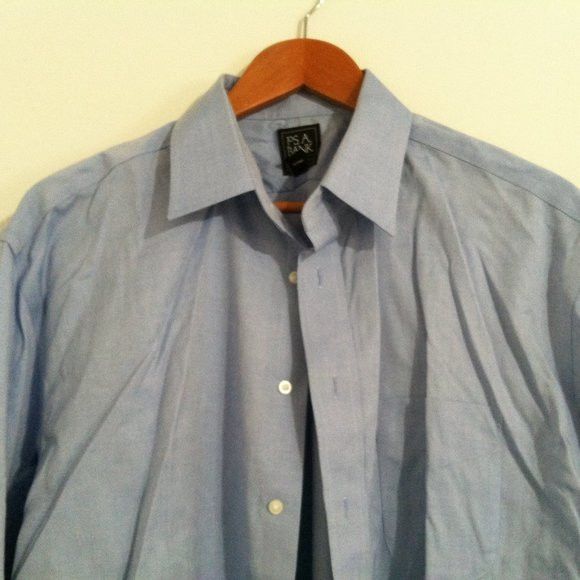 Jos. A. Bank JOS.A.BANK MENS BLUE 100%COTTON DRESS SHIRT SIZE: 17-33 Size US XL / EU 56 / 4 - 2 Thumbnail
