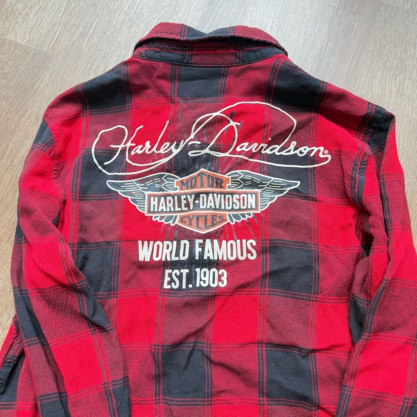 Harley Davidson HARLEY-DAVIDSON WORLD FAMOUS PLAID WOMEN'S SHIRT M Size M / US 6-8 / IT 42-44 - 1 Thumbnail