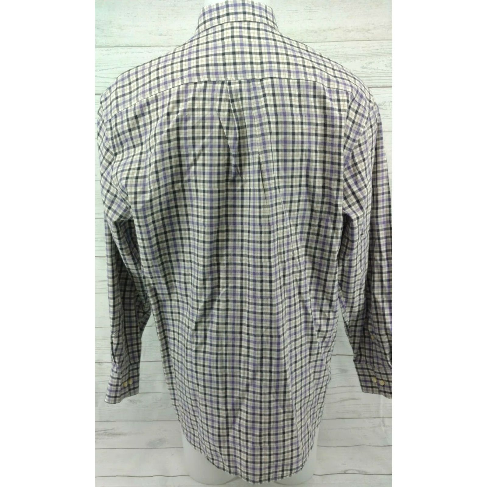 Peter Millar Peter Millar Mens Purple Plaid Button Front Long Sleeve Casual Shirt Large Size US L / EU 52-54 / 3 - 6 Thumbnail