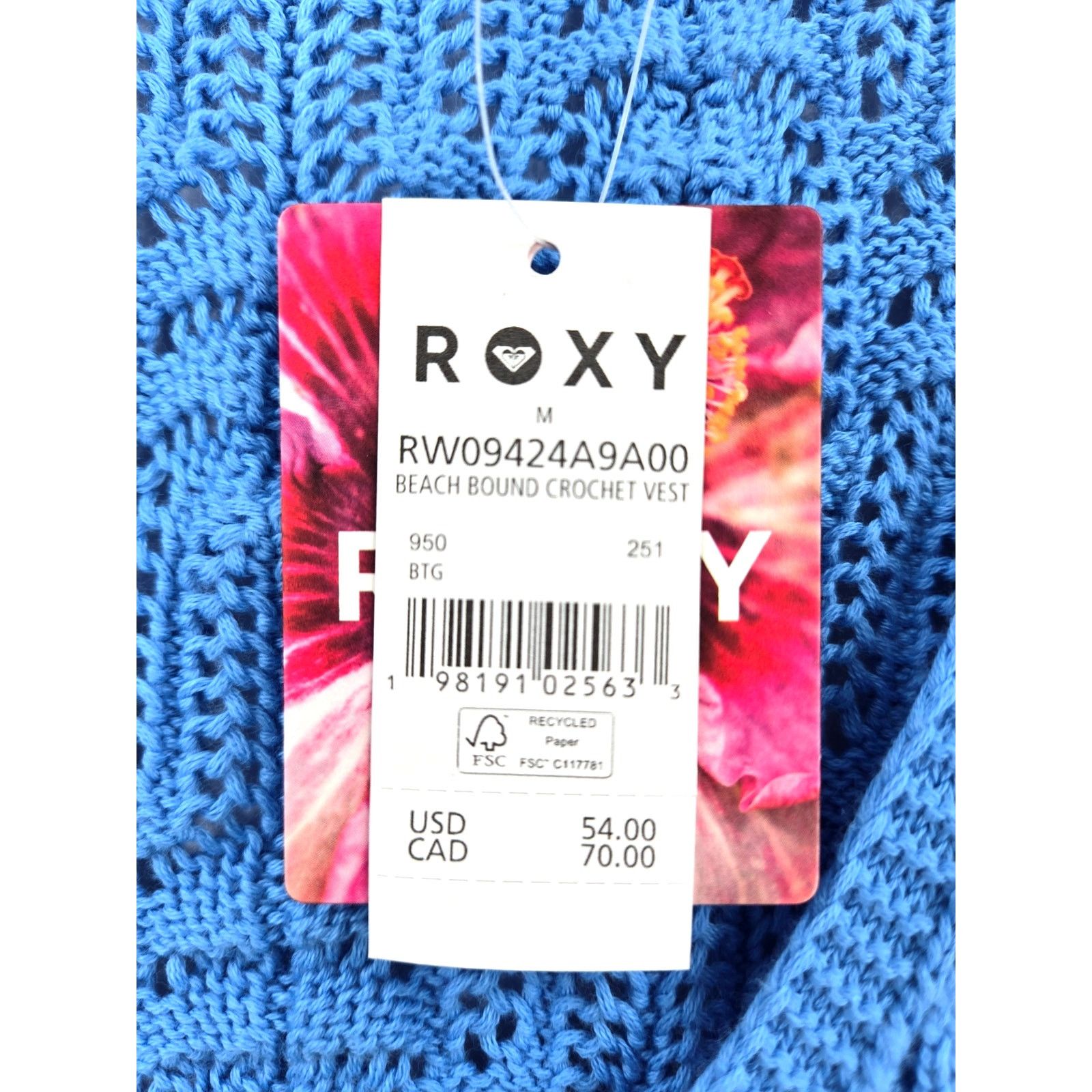 Other NWT Roxy Beach Bound Crochet Crop Sweater Vest Womens Medium Size M / US 6-8 / IT 42-44 - 6 Thumbnail