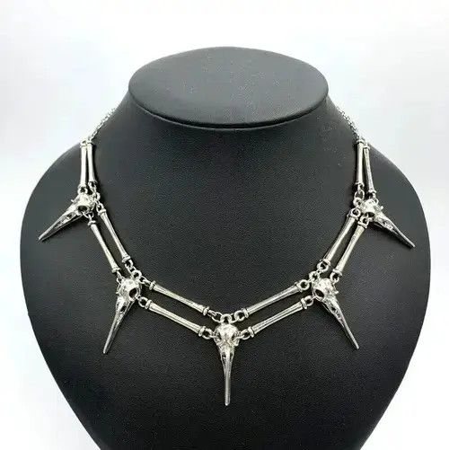 Japanese Brand Bird Skull, Chocker Necklace Size ONE SIZE - 1 Thumbnail