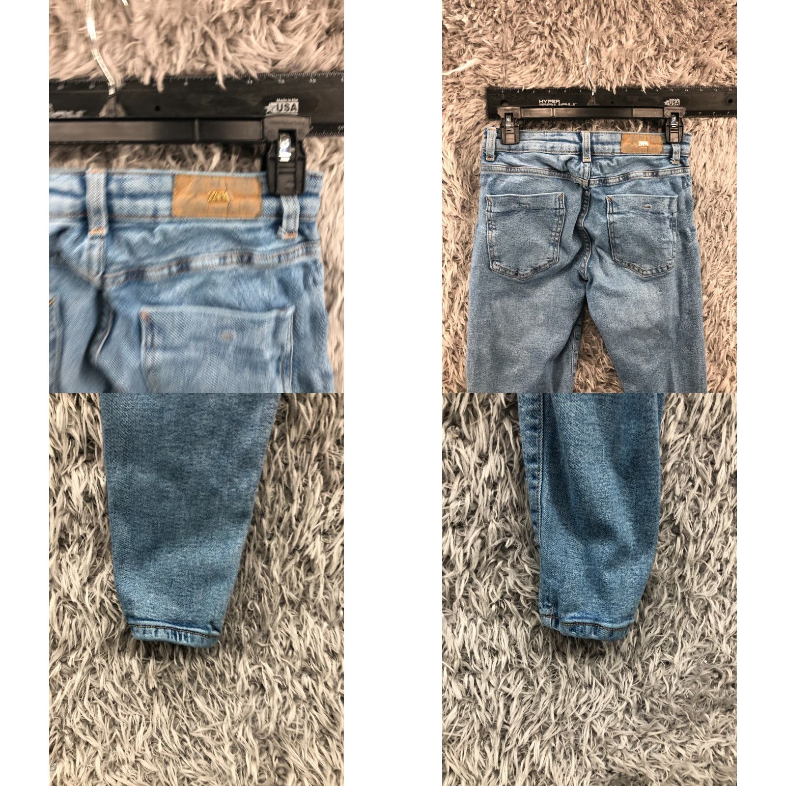 Zara Zara Skinny Jeans Size 4 Womens Medium Wash Blue Flaw Size 27" / US 4 / IT 40 - 8 Thumbnail