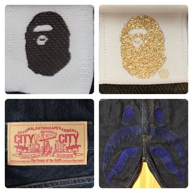 Bape BAPE Embroidered shark denim shorts a bathing ape ★size L Size US 34 / EU 50 - 9 Thumbnail