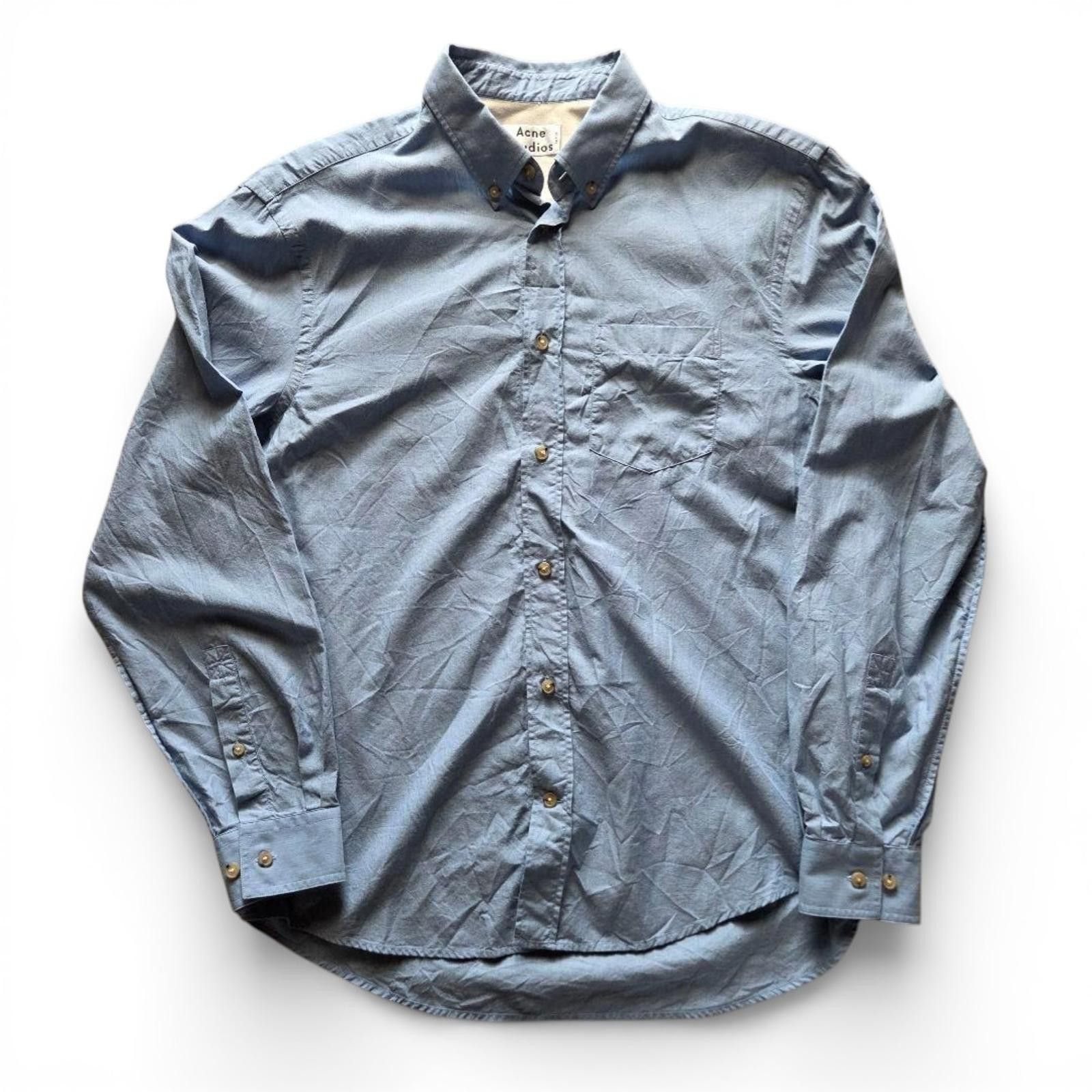 Acne Studios Acne Studios - Light Blue Button-Up Shirt Size US M / EU 48-50 / 2 - 2 Thumbnail