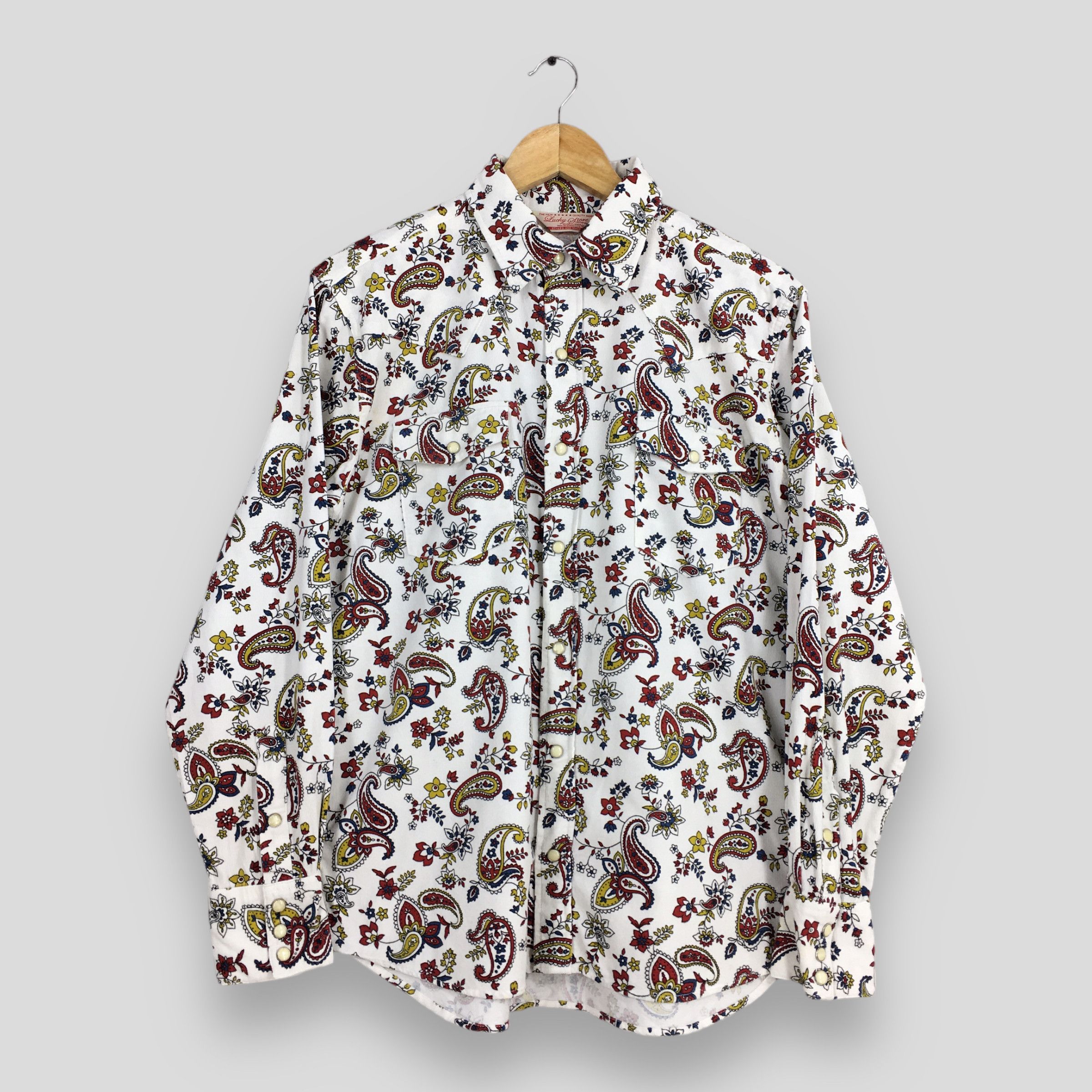 Designer Vintage 80's Paisley Floral Button Up Shirt Casual Medium Size US M / EU 48-50 / 2 - 1 Thumbnail