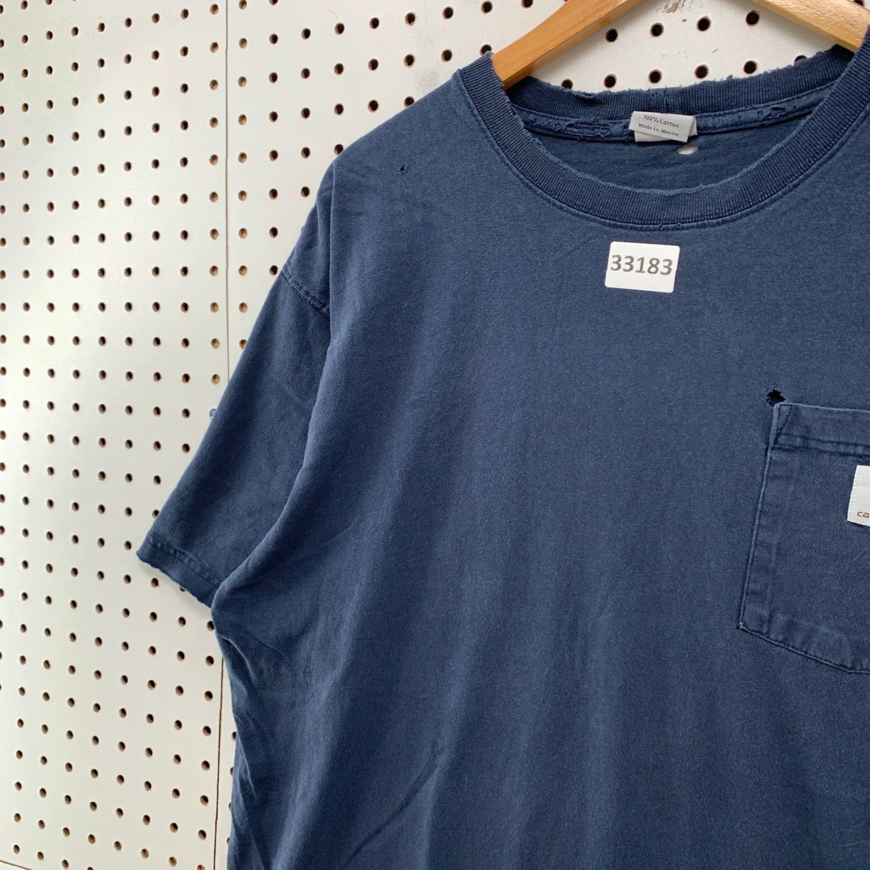 Carhartt VINTAGE Carhartt Pocket Shirt Mens Large Faded Blue Distressed Workwear Short Sleeve Crew Neck 90s Size US L / EU 52-54 / 3 - 4 Thumbnail