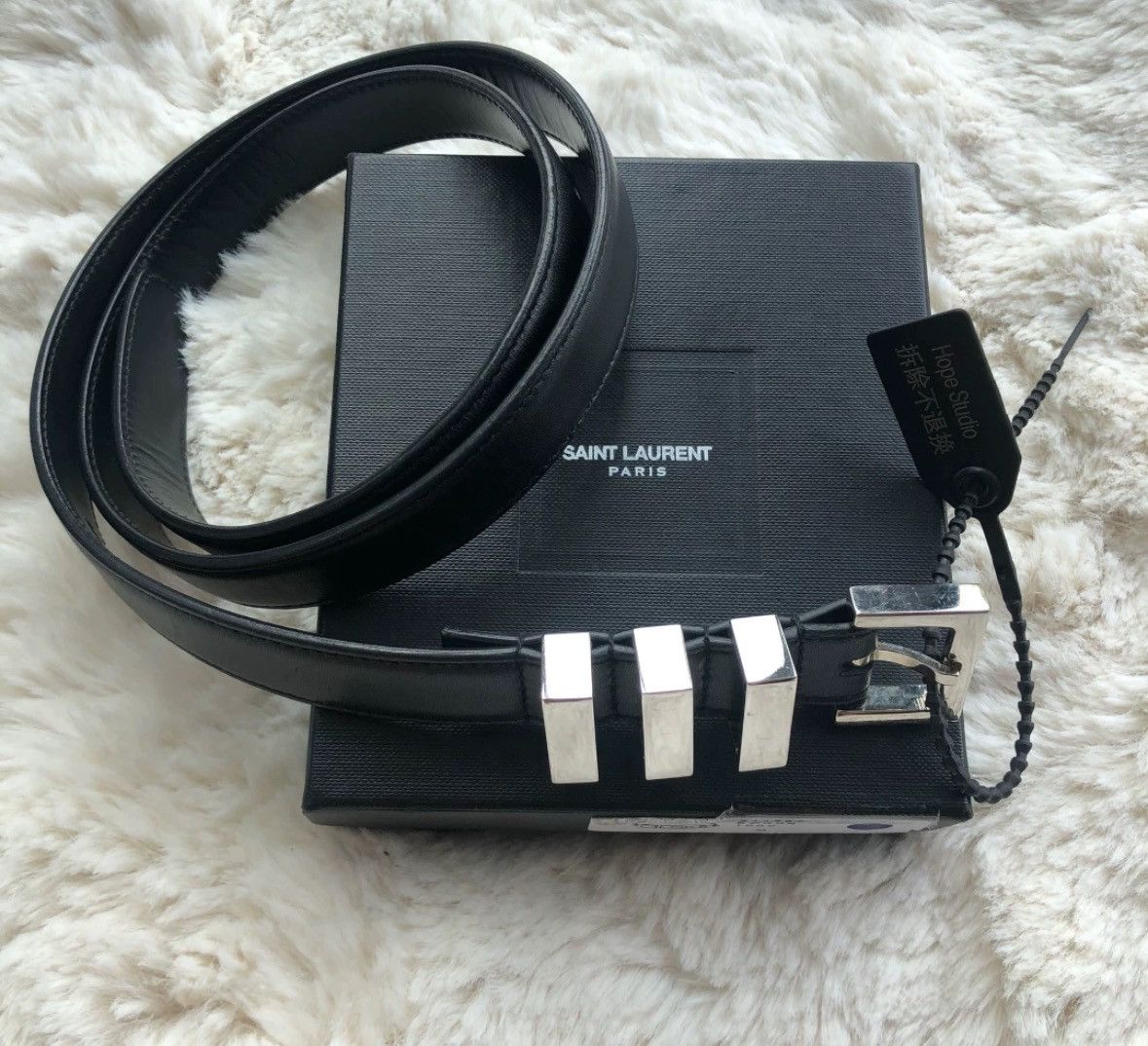 Saint Laurent Paris 14ss triple buckle belt Nextarrow-2505