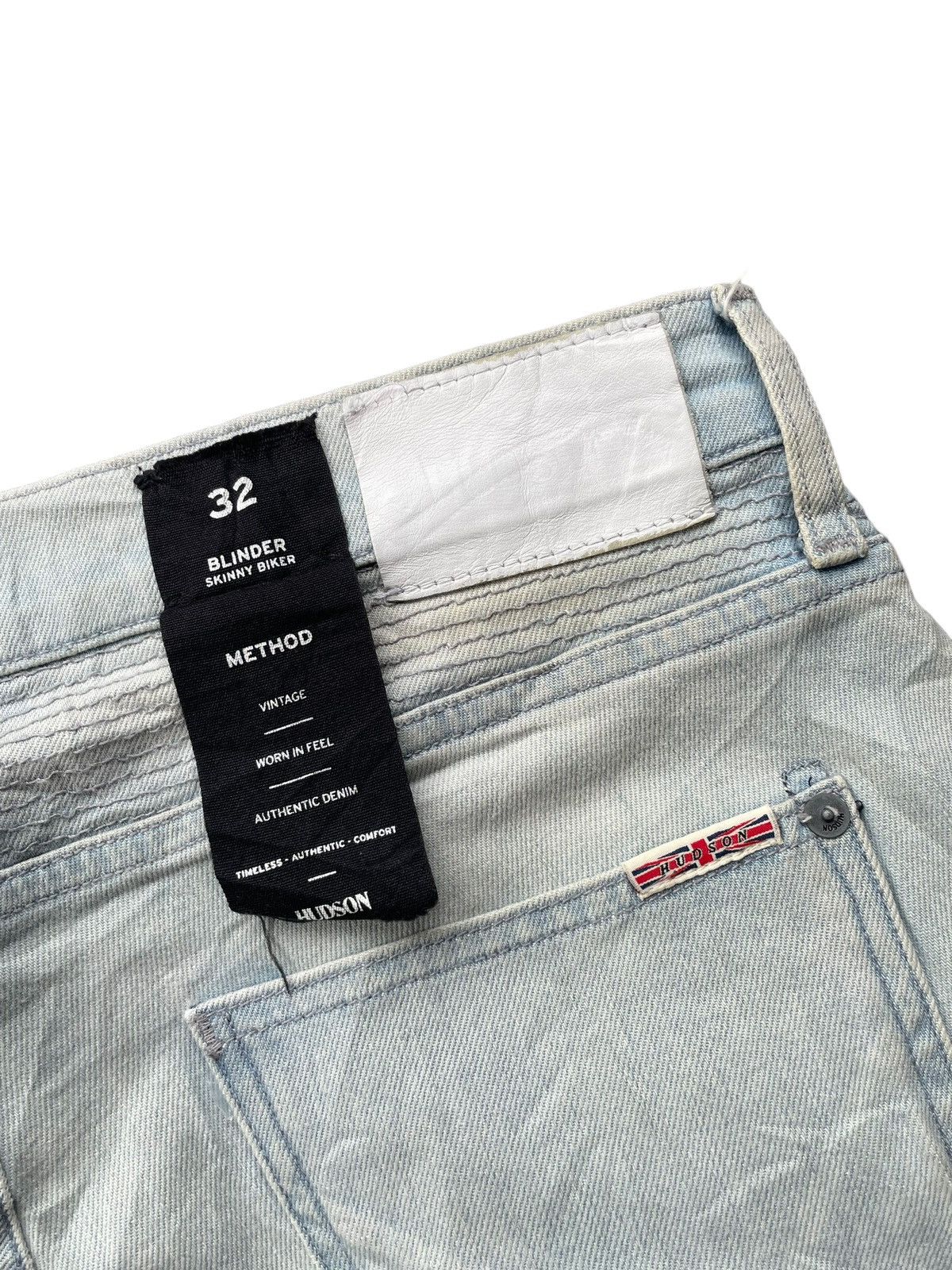 Hudson Hudson Skinny Biker Faded & Distresed Size US 34 / EU 50 - 14 Thumbnail