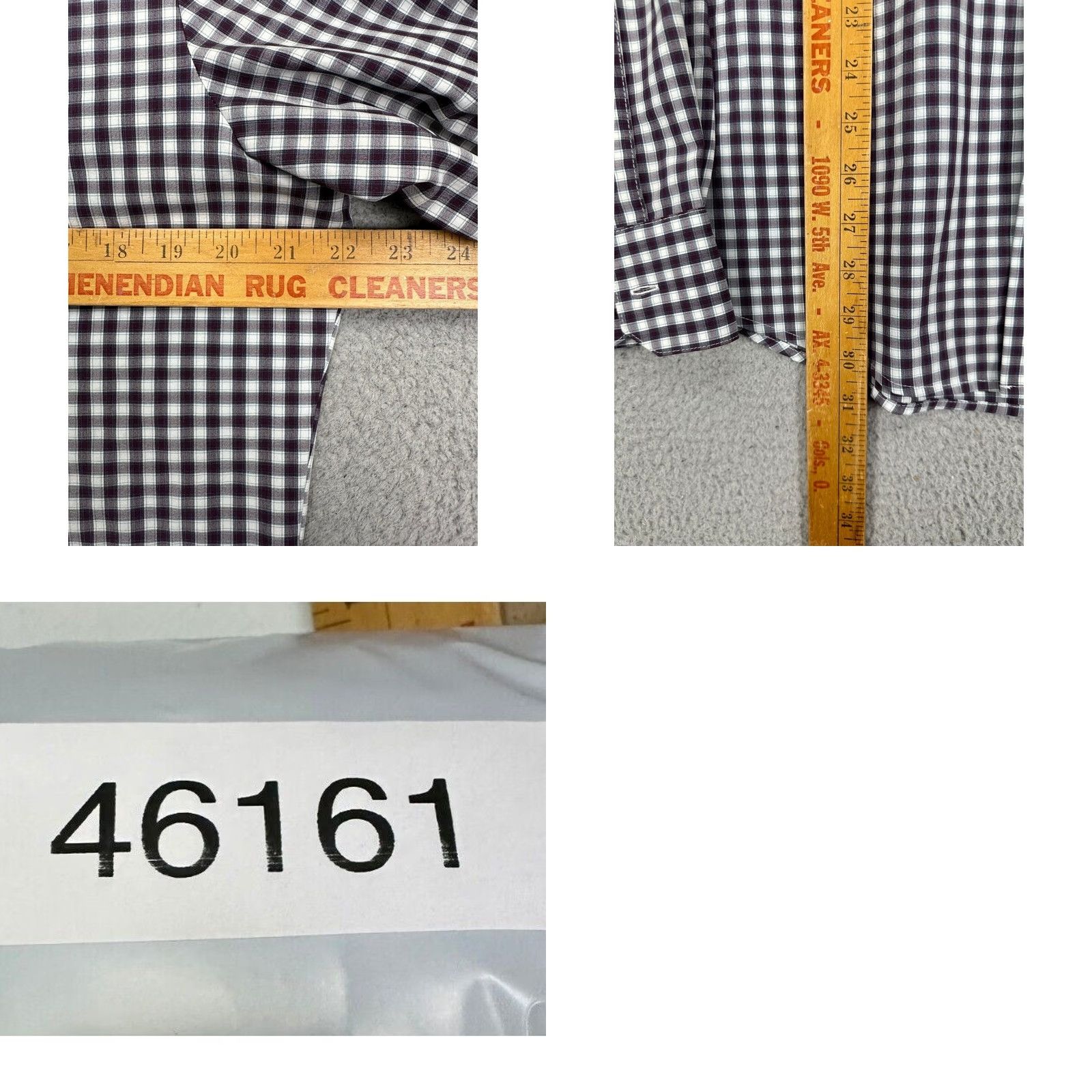 Mizzen+Main Mizzen+Main Button Up Shirt Casual Plaid Brown/White Mens Medium Regular Stretch Trim Fit Long Sleeve" Size US M / EU 48-50 / 2 - 8 Thumbnail