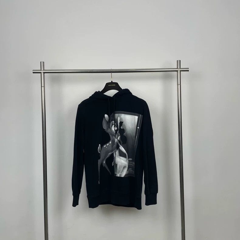 Givenchy Givenchy Black and White Deer Print Hoodie YY00117 Size US XS / EU 42 / 0 - 1 Thumbnail