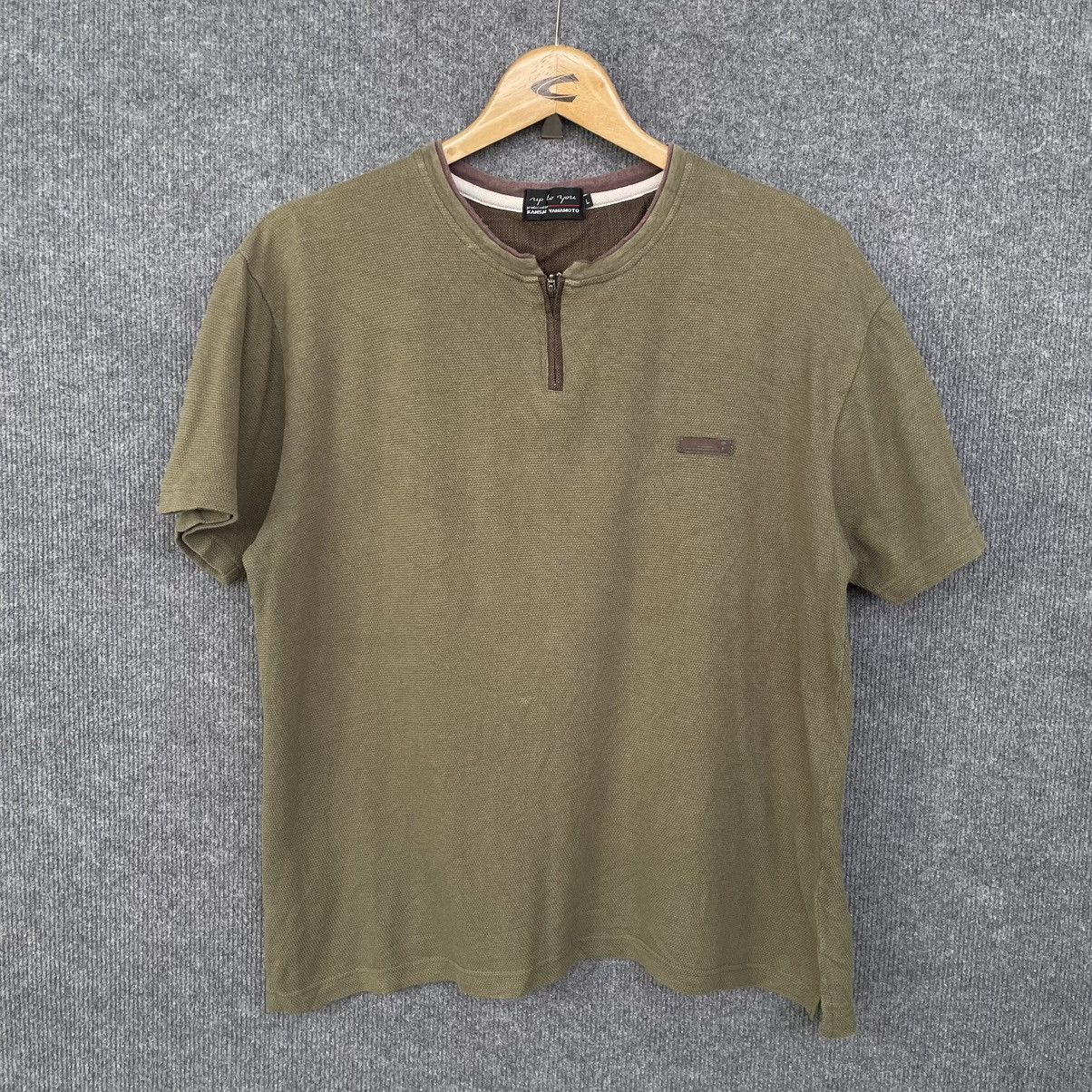 Designer × Japanese Brand × Kansai Yamamoto Up To You by Kansai Yamamoto Quarter Zipper Cropped Tee Size US L / EU 52-54 / 3 - 1 Thumbnail
