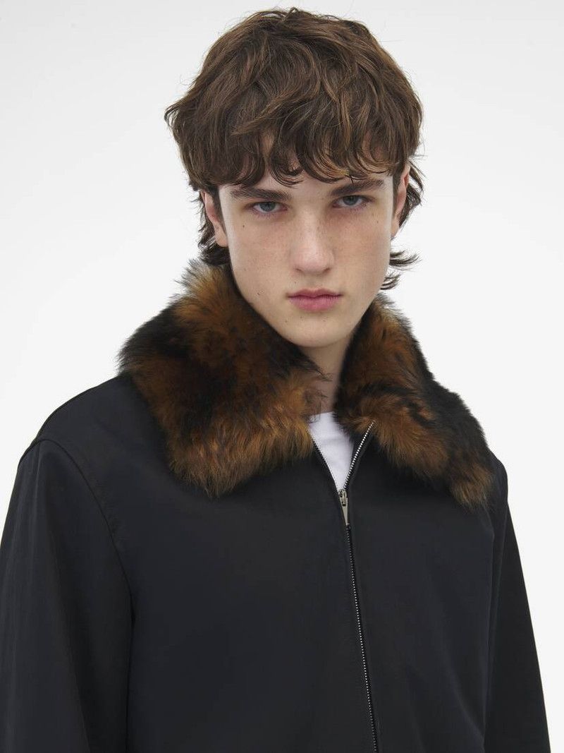 Alexander McQueen o1srvl11e0226 Shearling Detail Blouson Jacket​ In Black Size US L / EU 52-54 / 3 - 4 Thumbnail