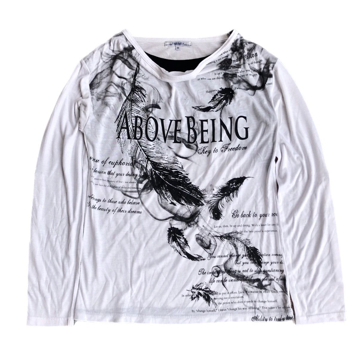 Japanese Brand Roddole poem words double layer longsleeve Size US M / EU 48-50 / 2 - 1 Thumbnail