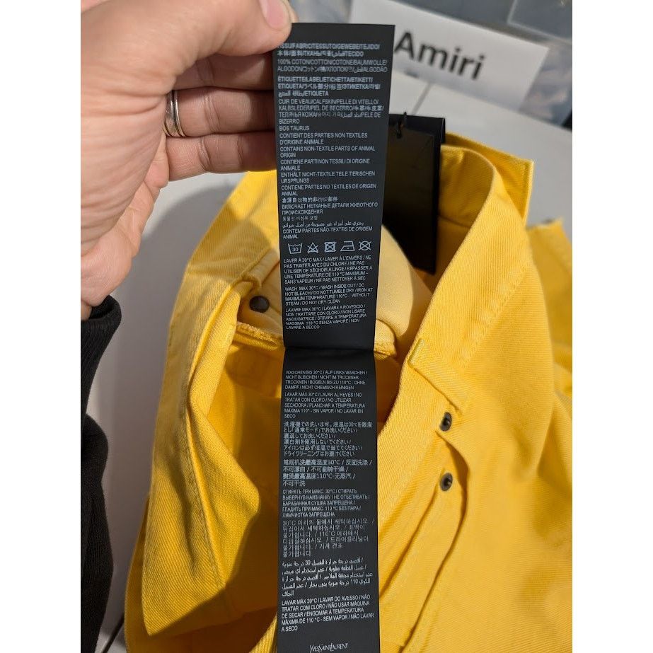 Saint Laurent Paris o1rshd1 Denim Short in Yellow Size US 34 / EU 50 - 22 Thumbnail
