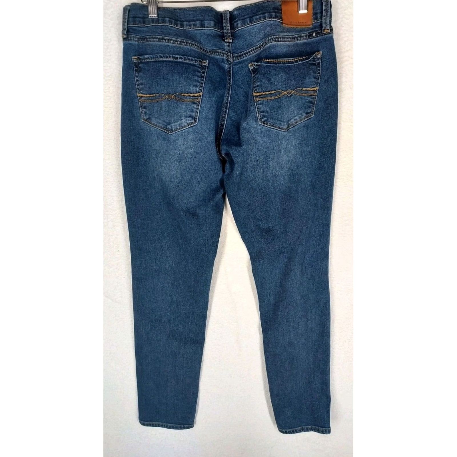Lucky Brand Lucky Brand Charlie Skinny Jeans Women 8/29 Medium Wash Denim Blue 5-Pocket Zipper Button Stretch Regular Size 8 Size 30" / US 8 / IT 44 - 2 Thumbnail