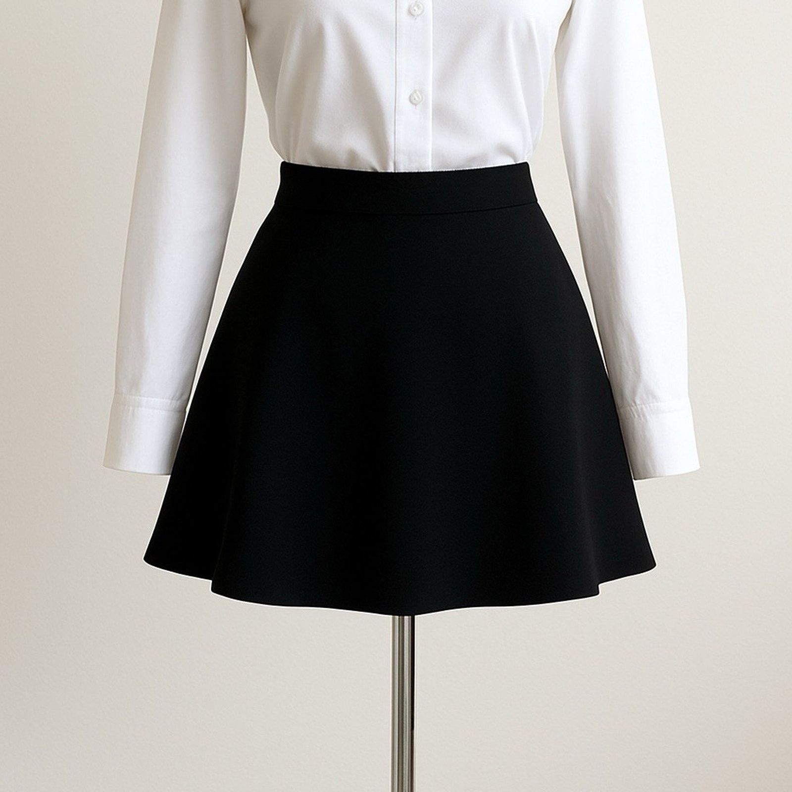George Stretch Black Skirt Woman’s Size S Stretch A-Line Preppy Size 24" / US 00 / IT 34 - 1 Thumbnail