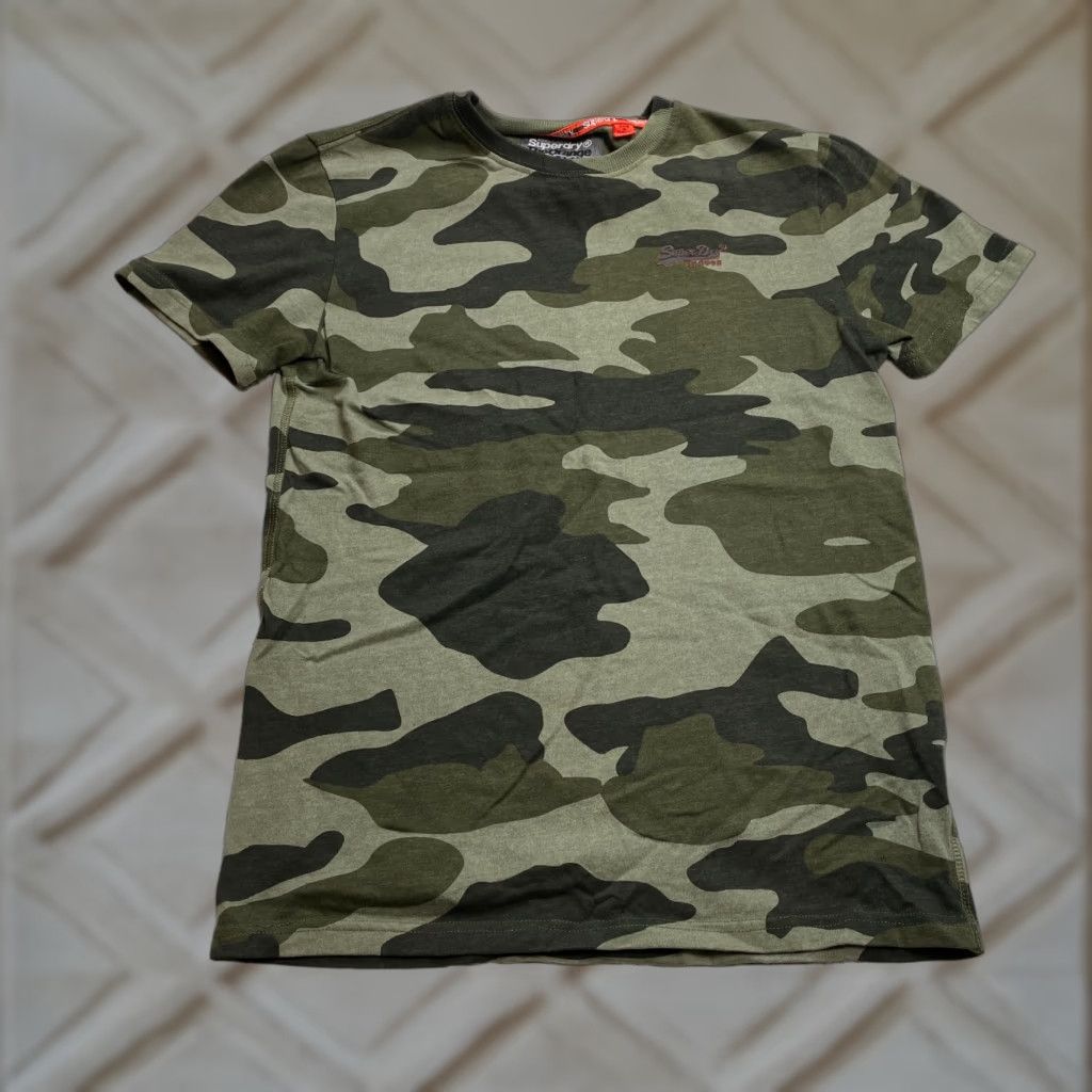 Superdry Superdry Shirt Mens Small Green Camouflage Short Sleeve The Orange Label Urban Crew Neck Japan Size US S / EU 44-46 / 1 - 1 Thumbnail