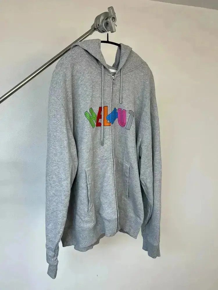 Helmut Lang Helmut Lang Helmut Lang logo printing zip-up hoodie-2506 Size US XL / EU 56 / 4 - 2 Thumbnail