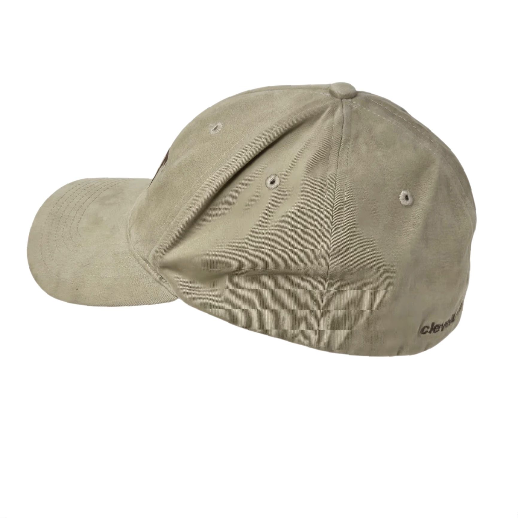 Vintage VINTAGE CAT Caterpillar Baseball Cap Hat Tan Suede Like OSFA Hat Mens Trucker Cap Buckle Adjustment Cat Theme 2000s Size ONE SIZE - 4 Thumbnail