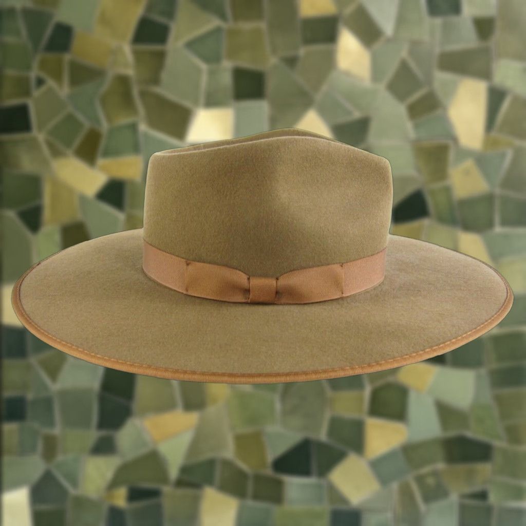 Lack of Color Lack Of Color Caramel Brown 100% Wool Felt Wide Brim Rancher Hat Women Medium Size ONE SIZE - 1 Thumbnail