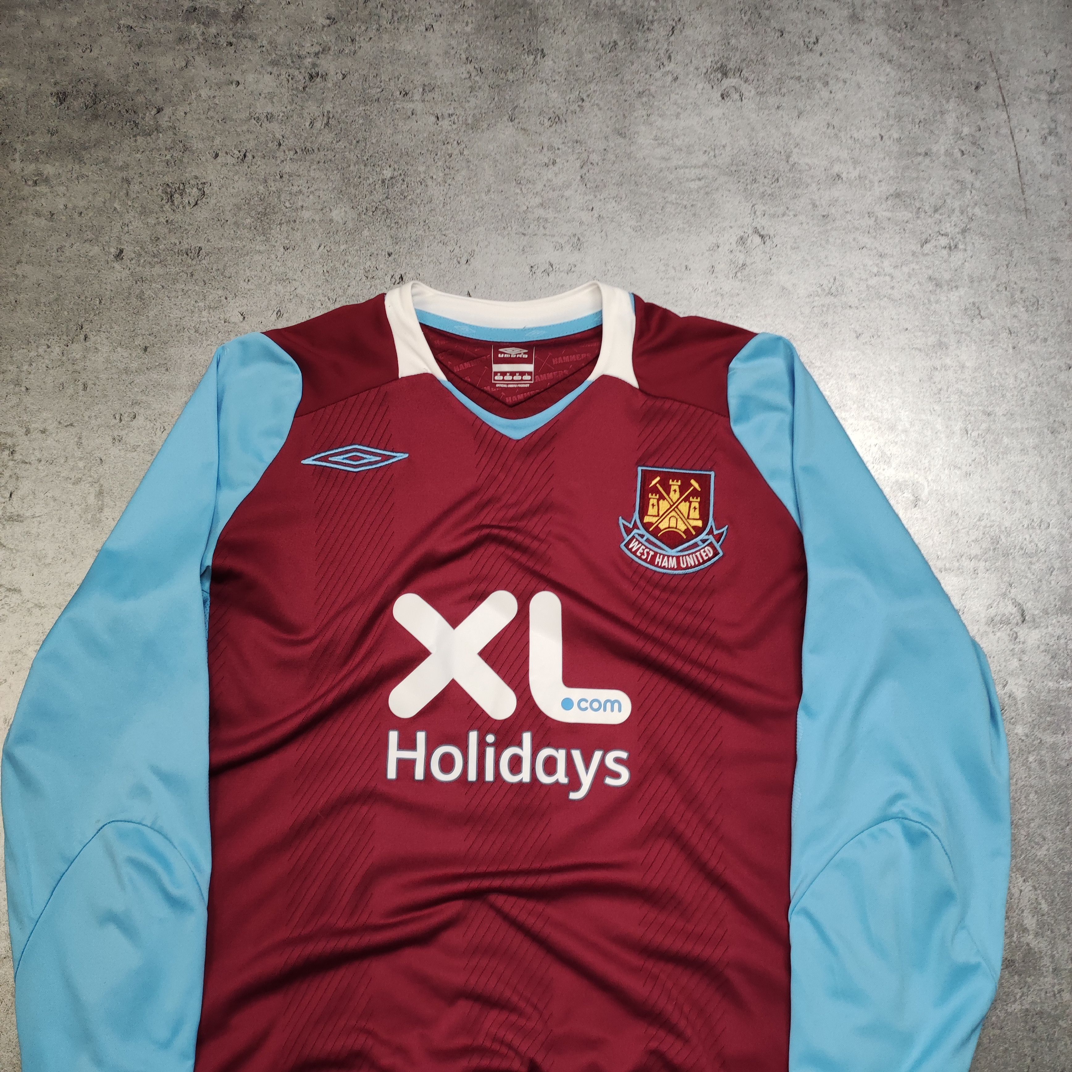 Vintage RARE 2008 West Ham United PRO Longsleeve Umbro Jersey Size US M / EU 48-50 / 2 - 3 Thumbnail