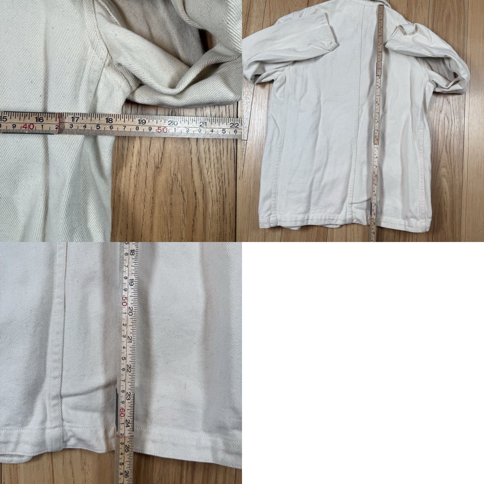 Vintage Lauren Ralph Lauren Denim Jacket Women’s PP Petite Ivory Button Jacket Size 24" / US 00 / IT 34 - 8 Thumbnail